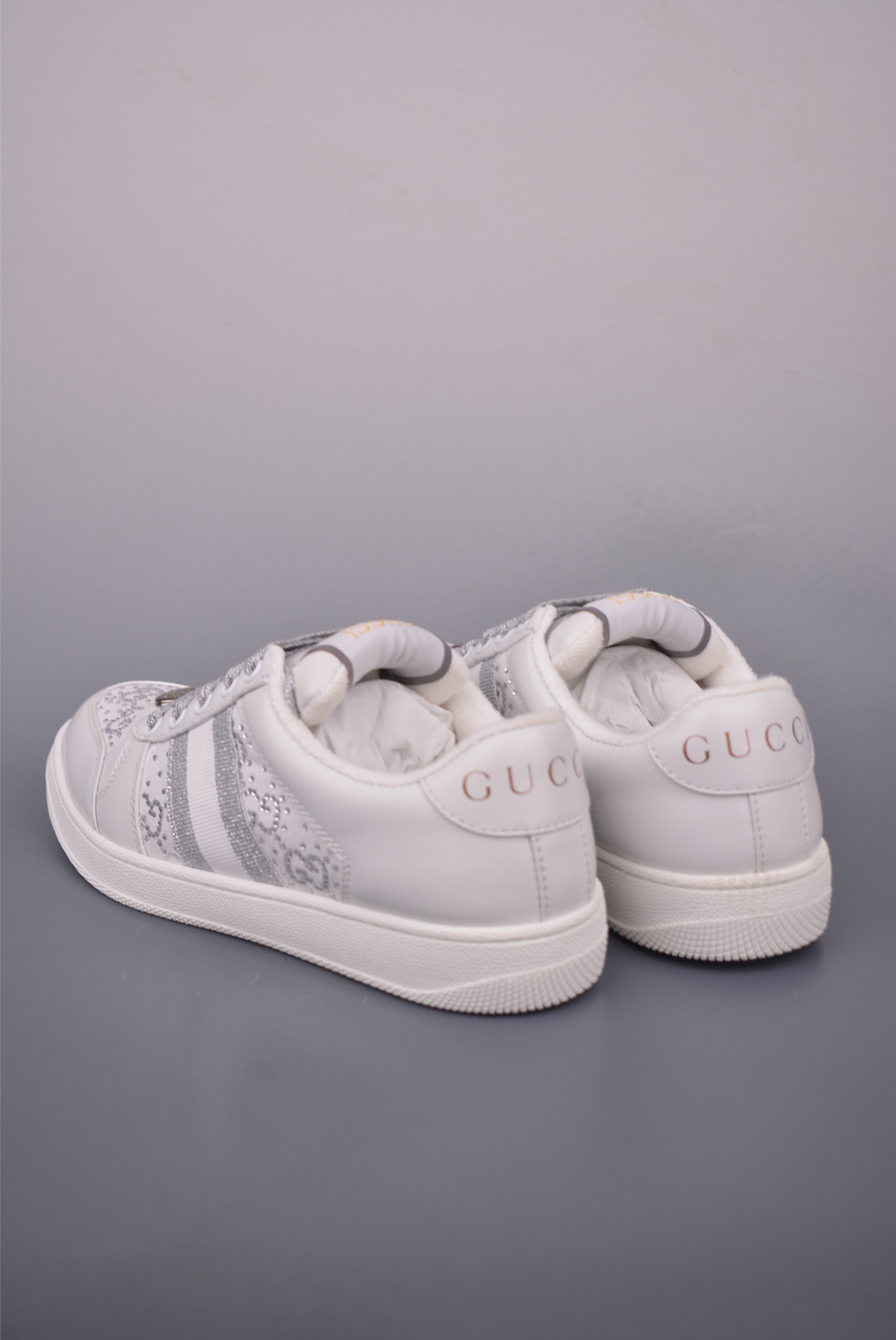 Gucci Screener Sneakers - White Leather, Enamel Buckle, Distressed Finish 3 i1759284025495 3567 0 1