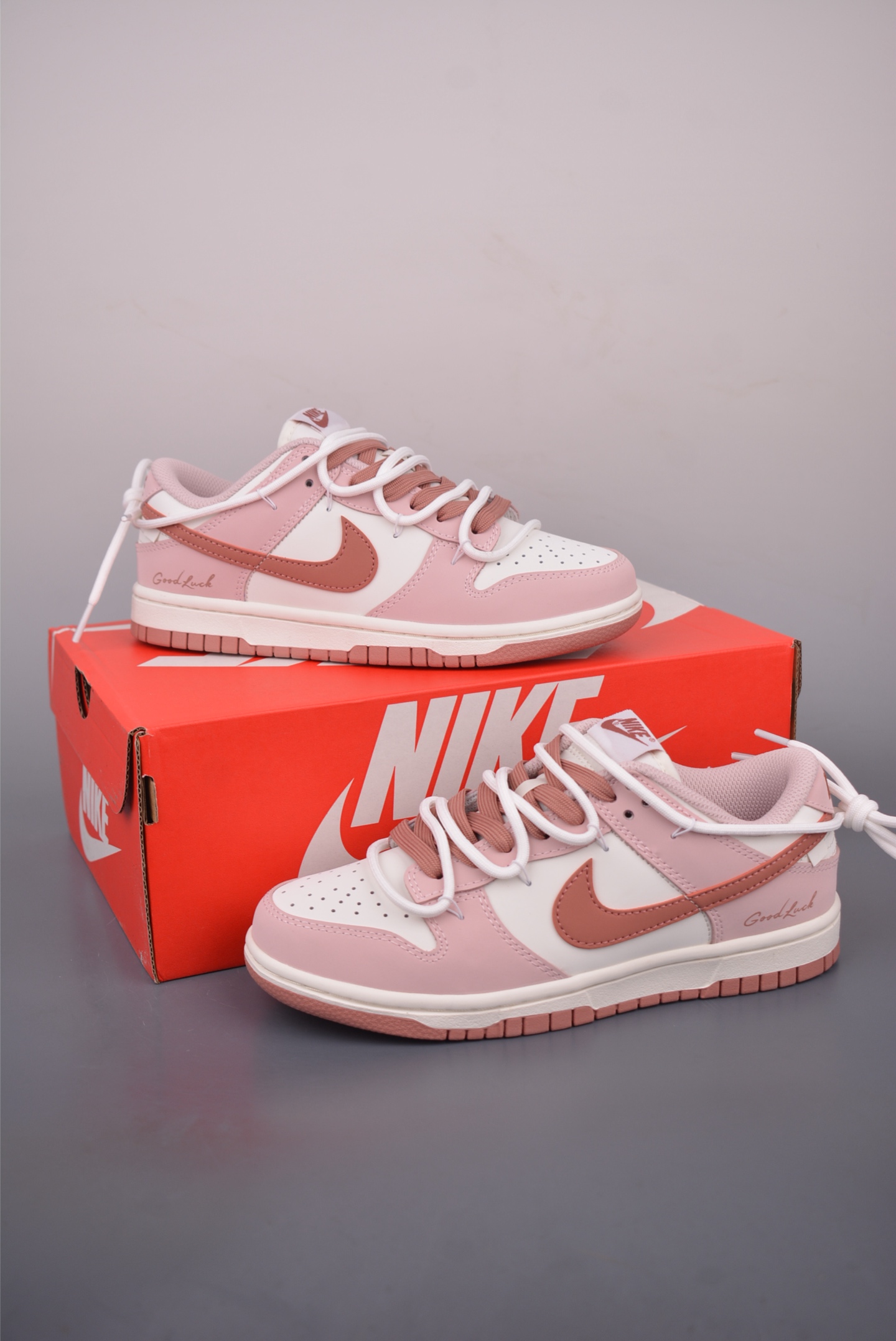 Nike SB Dunk Low "Just Do It" Pink & White Deconstructed Sneakers 6 i1759534554063 2143 0 4