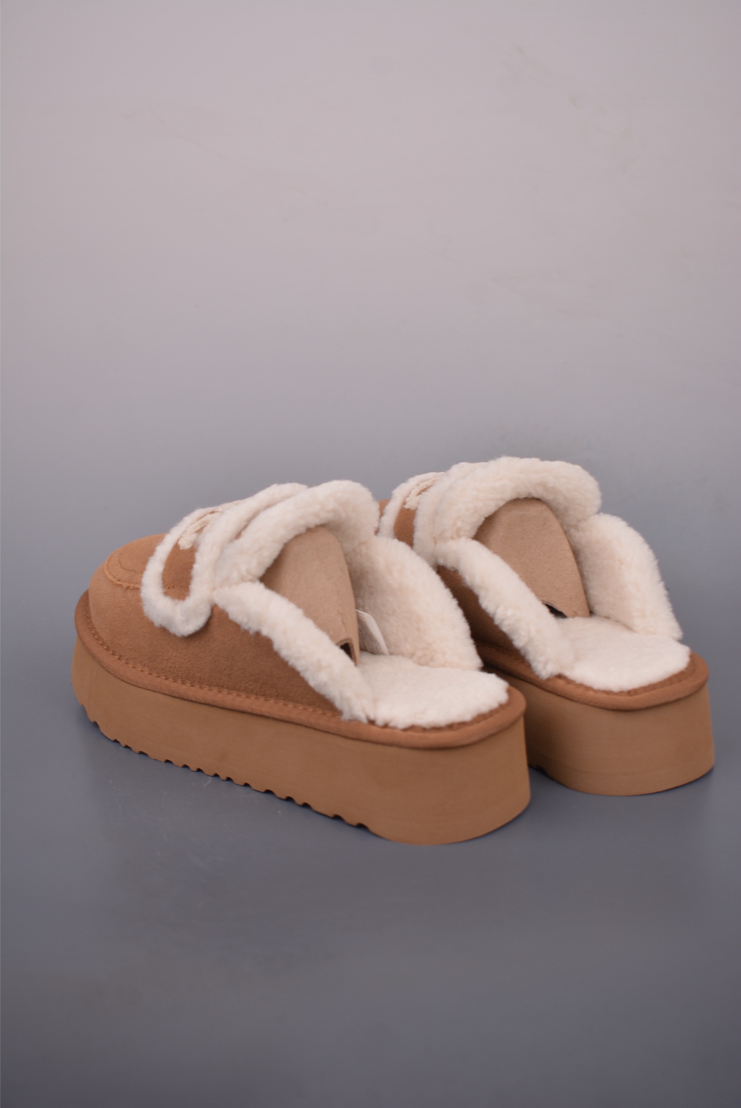 200 UGG 小胖丁系列加厚款 穆勒风包头5CM半拖鞋 民族风秋冬雪地靴 9241