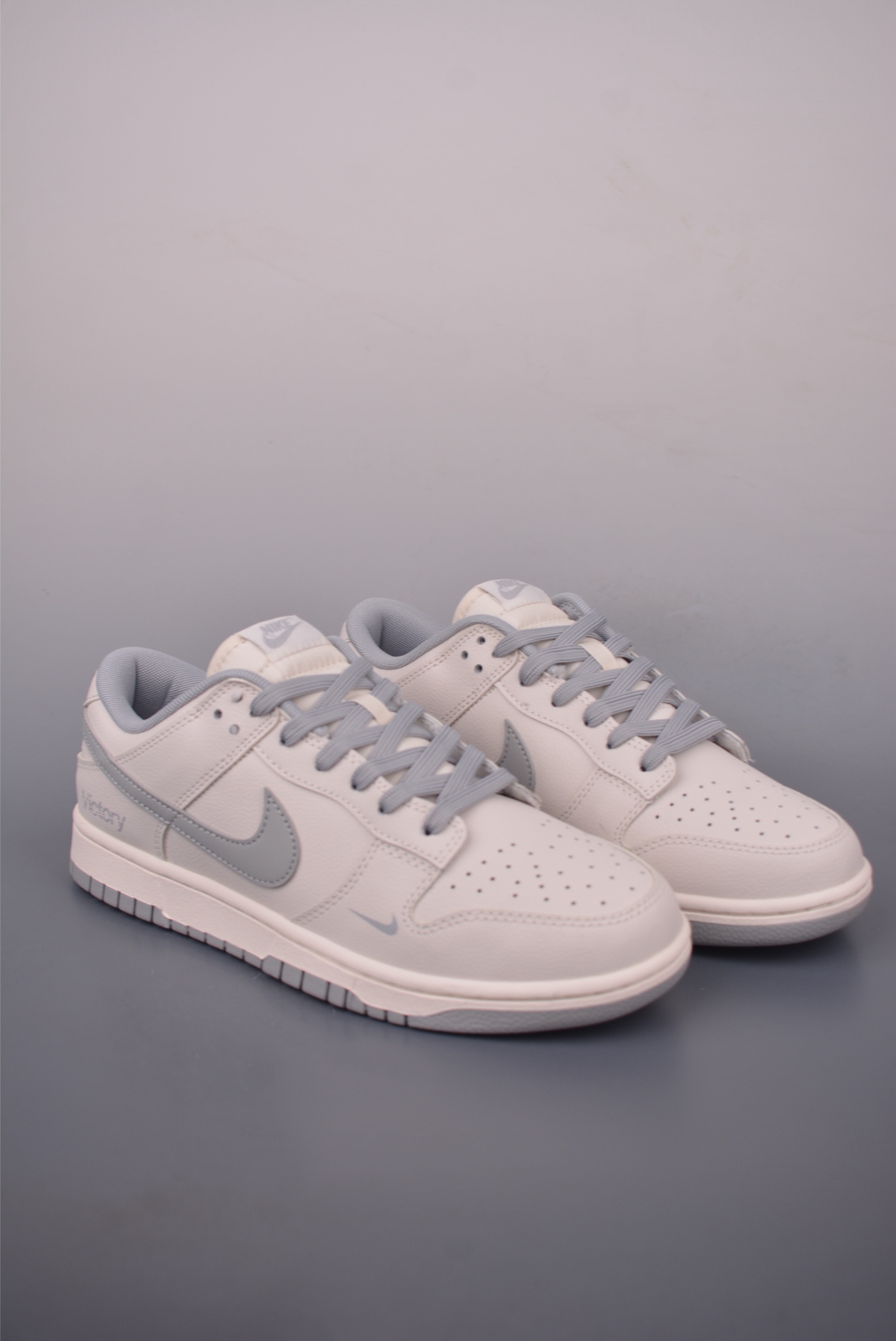 Nike SB Dunk Low Grey and White Premium Leather Sneakers - Size 40-46 2 i1759623237895 465 0 0