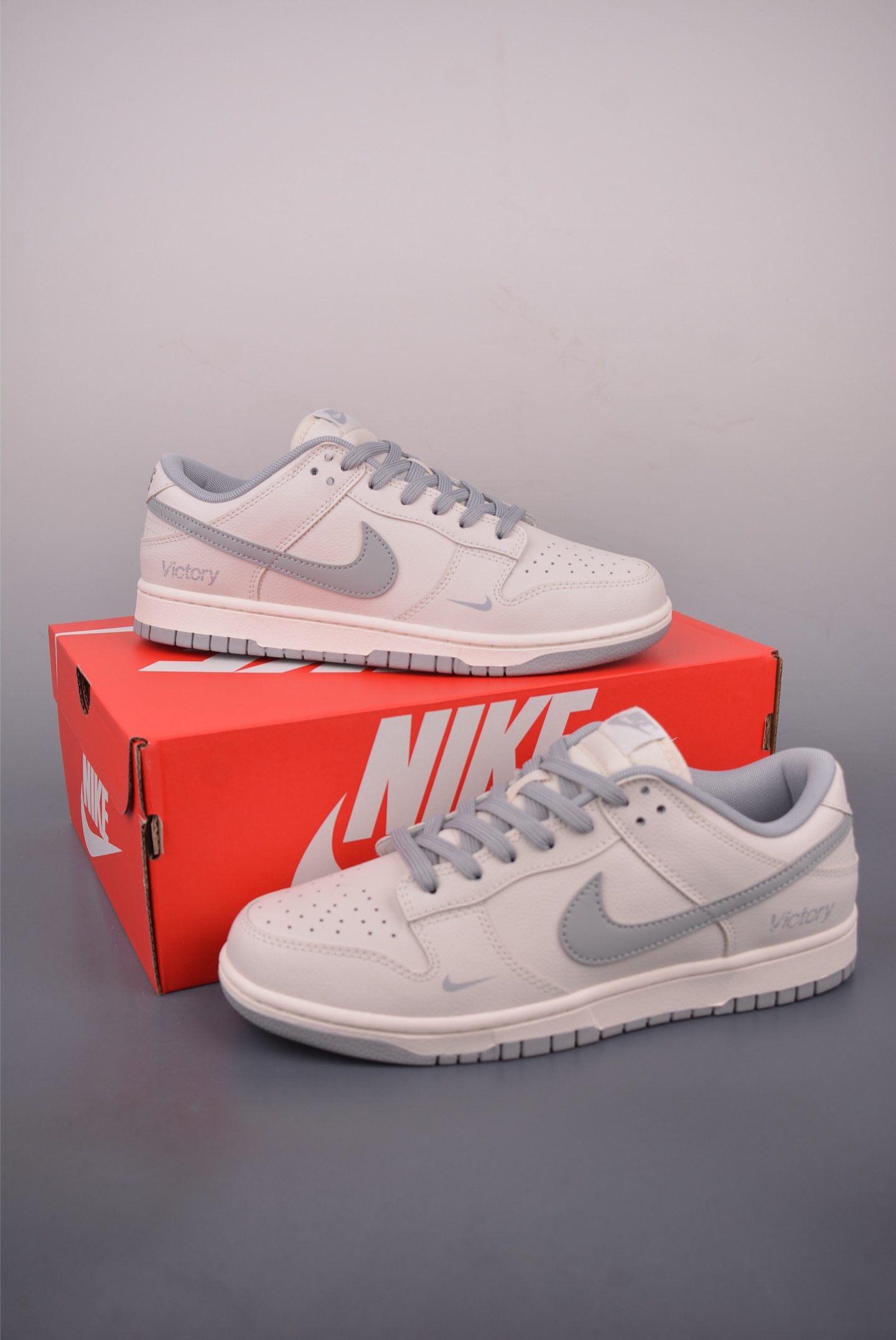 Nike SB Dunk Low Grey and White Premium Leather Sneakers - Size 40-46 6 i1759623237925 6626 0 4