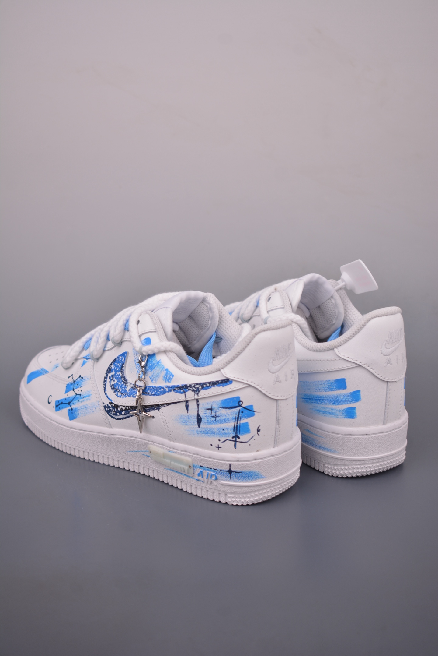 Nike Air Force 1 Low 'Zodiac' Custom White/Blue Men's Sneakers 2 i1759623946582 1159 0 1