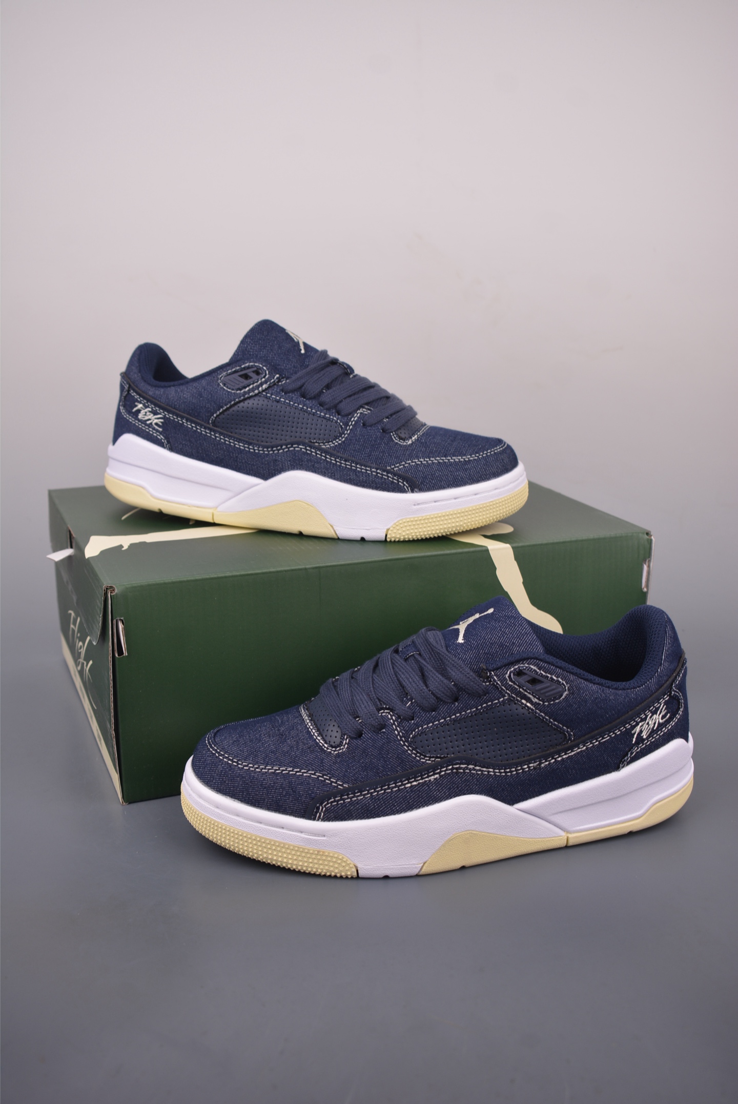 Air Jordan Flight Court Retro Basketball Shoes Denim Blue Men's Sneakers 5 i1759624701710 5610 0 4