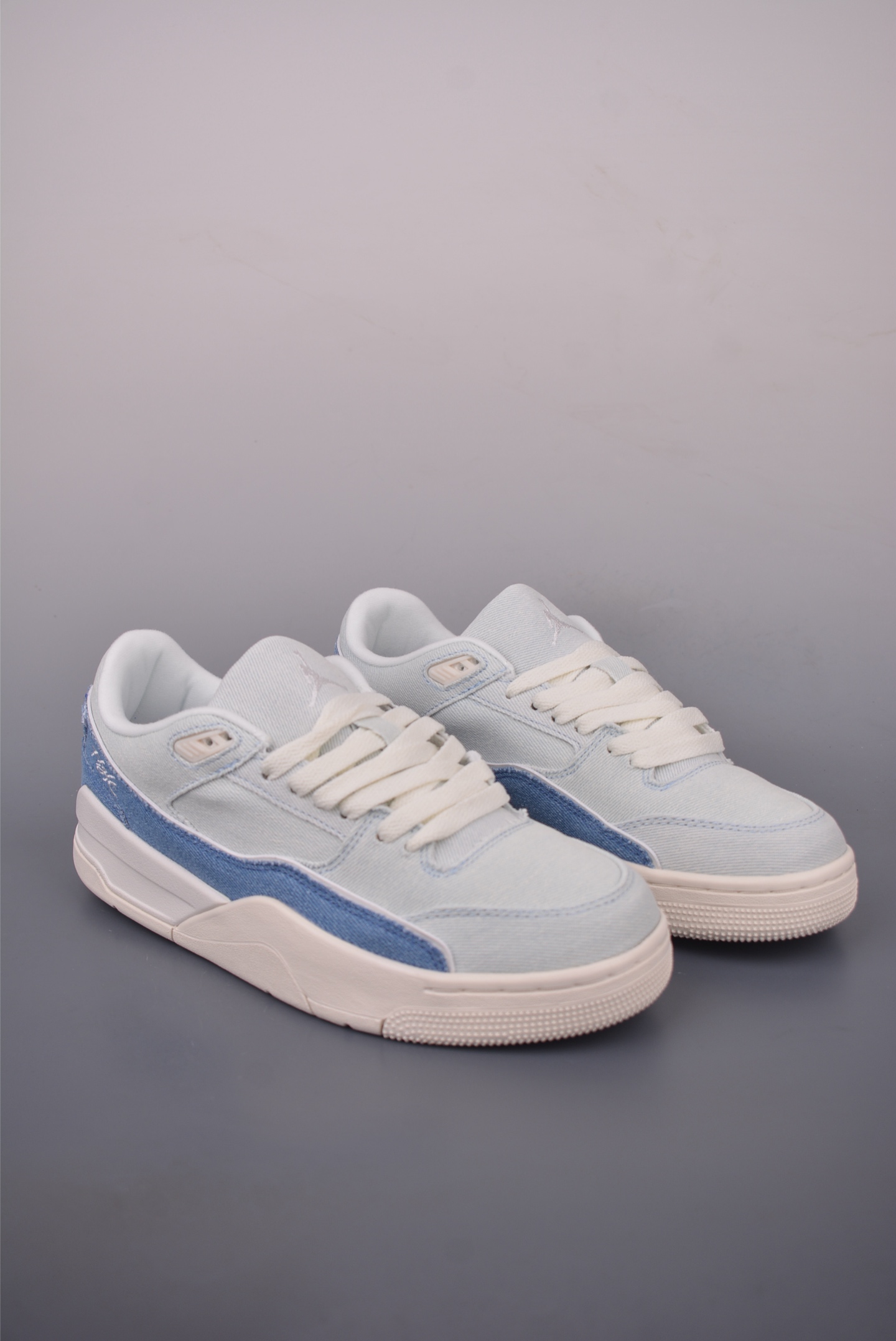 Air Jordan Flight Court Low-Top Retro Basketball Shoes - Light Blue Denim 2 i1759624734385 6910 0 0