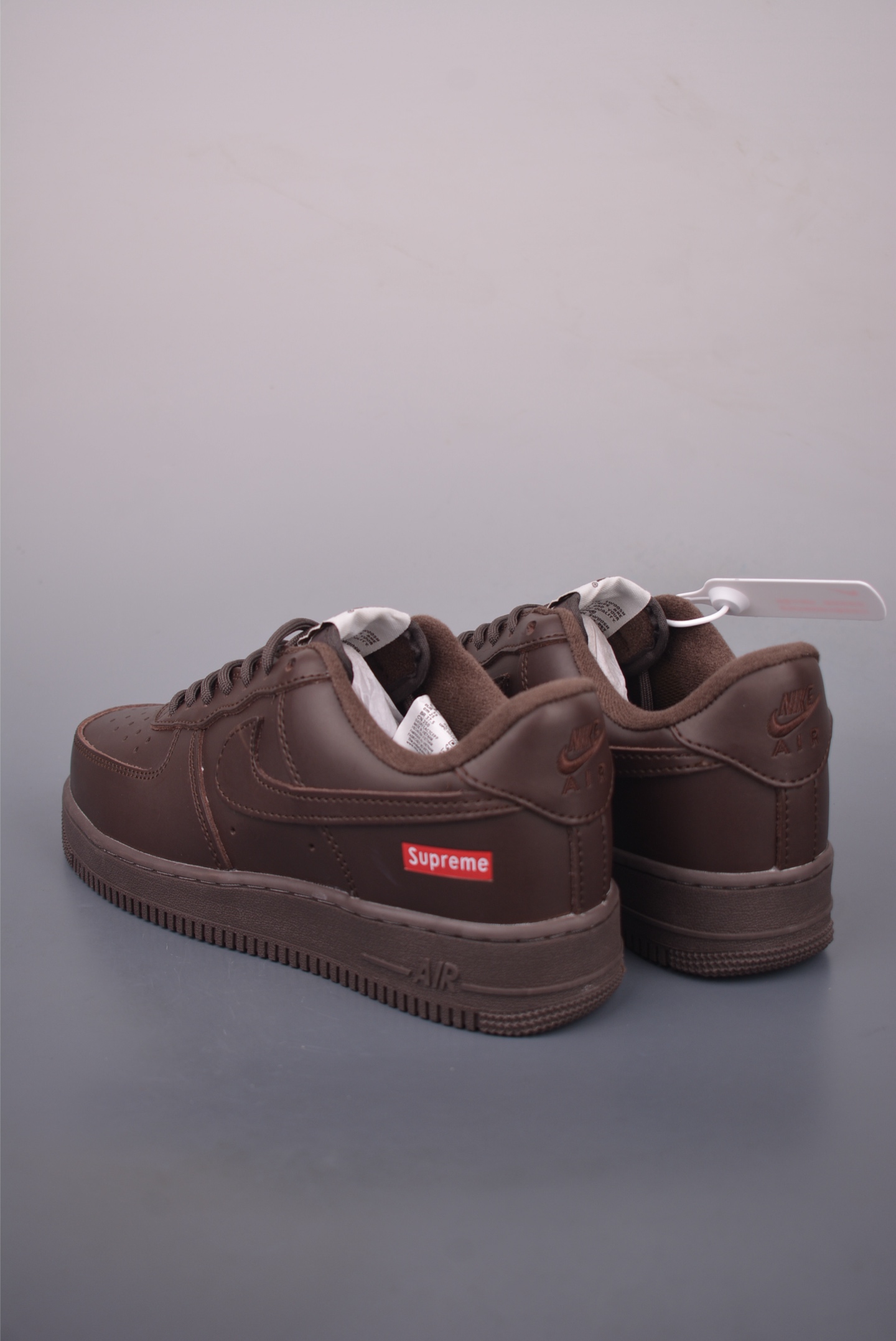 Nike Air Force 1 Low Brown Leather Sneakers with Supreme Detail -CU9225 3 i1759624816392 9361 0 1