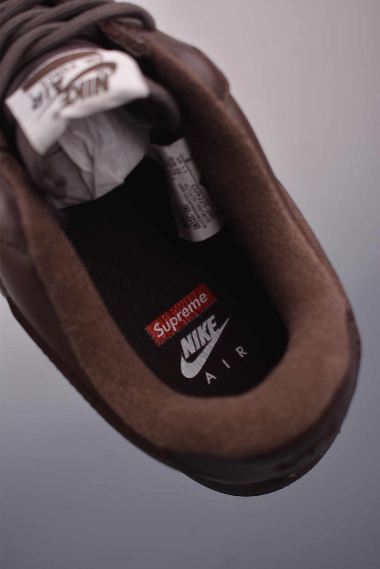 Nike Air Force 1 Low Brown Leather Sneakers with Supreme Detail -CU9225 10 i1759624818189 9138 0 8