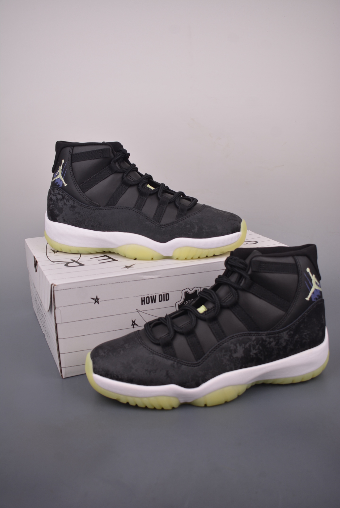 360 Air Jordan 11 Retro 纯原版本 AJ11 高帮复刻夜光迷彩黑 IB1378-001