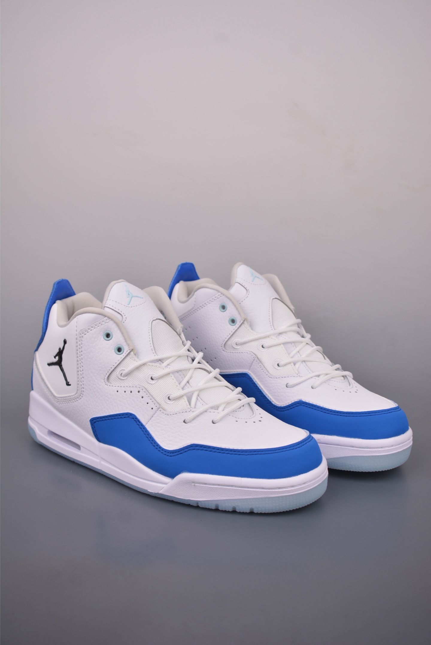 Air Jordan Courtside 23 White and Blue Leather Basketball Shoes for Men