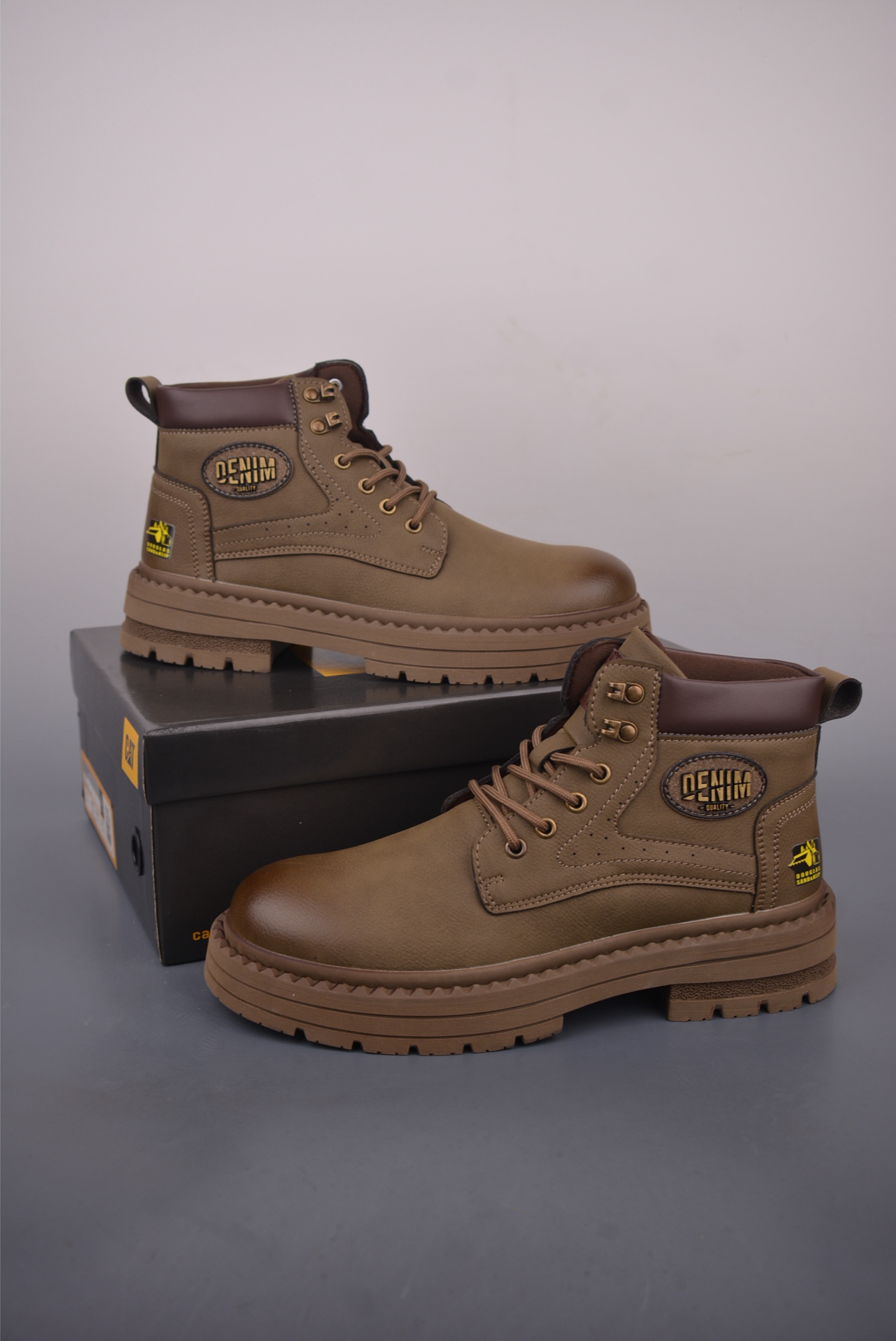 CAT Men's Leather Ankle Boots, Lace-Up Casual Walking Boots 6 i1759706591569 3811 0 4