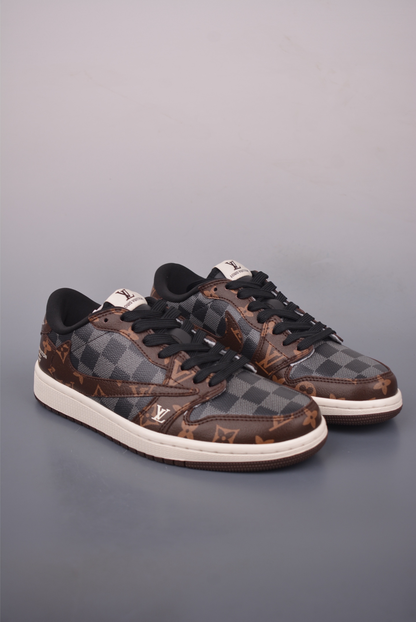 Louis Vuitton Air Jordan 1 Low Sneakers Brown Monogram Luxury Design