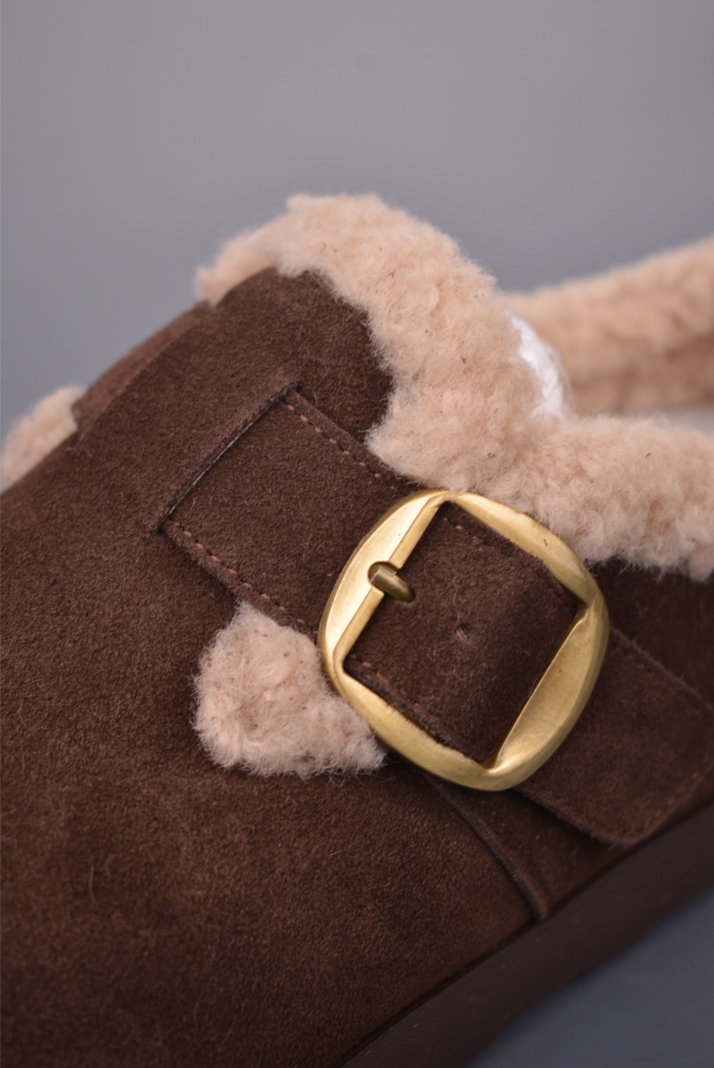 UGG Women's Tasman Buckle Slipper - Chestnut Suede with Sheepskin Trim 7 i1760136503376 9899 0 6