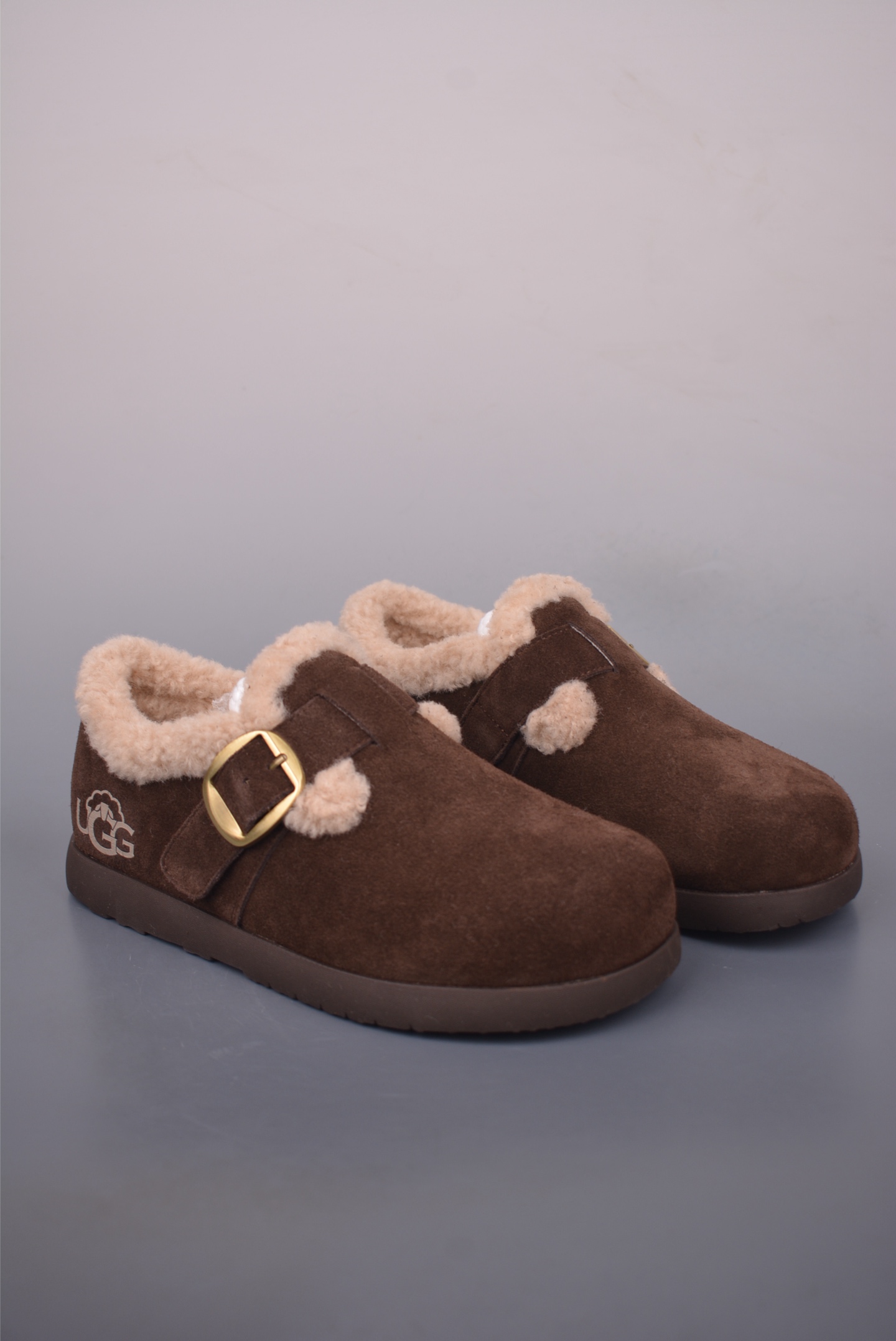 UGG Women's Tasman Buckle Slipper - Chestnut Suede with Sheepskin Trim 1 i1760136503441 7325 0 0