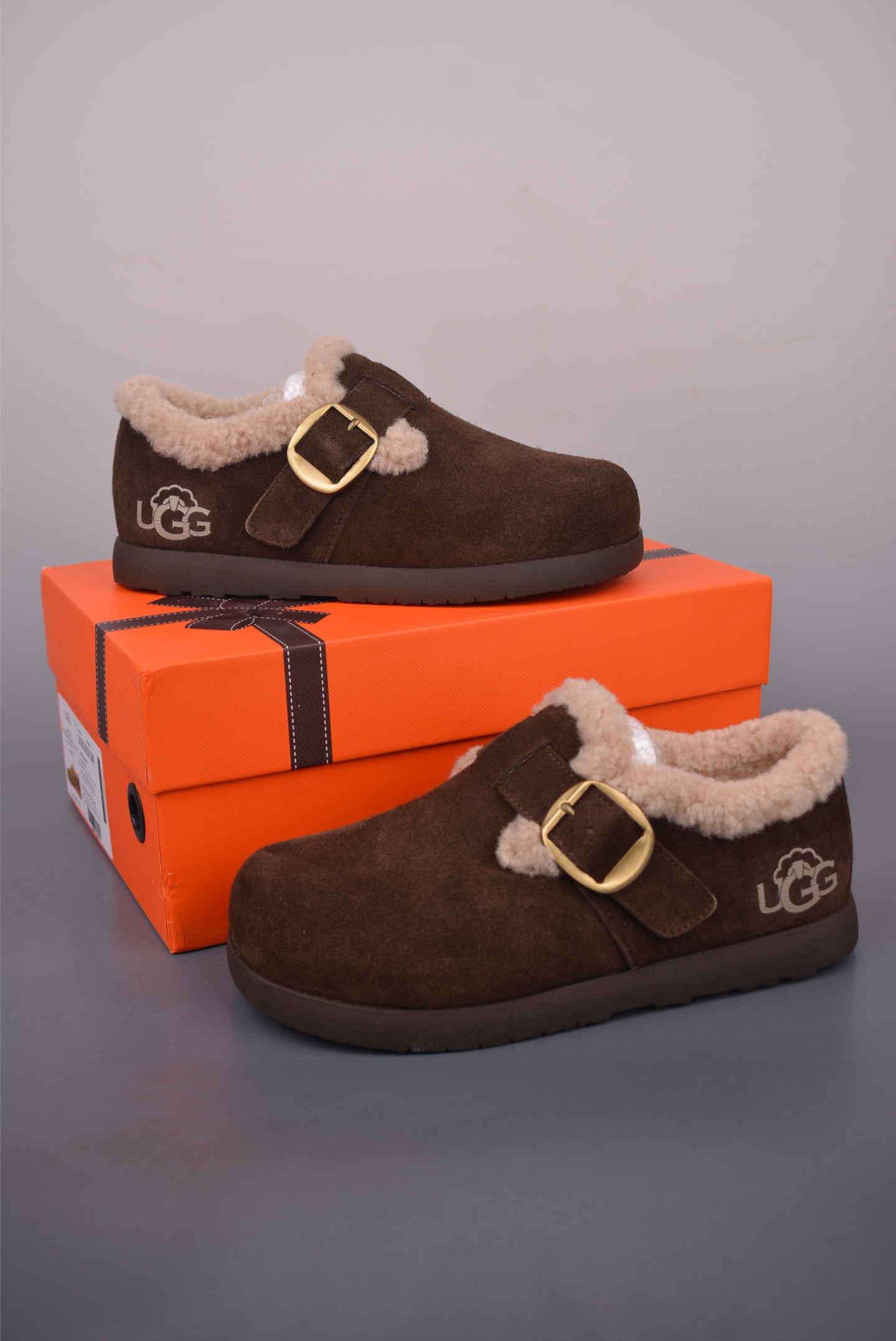 UGG Women's Tasman Buckle Slipper - Chestnut Suede with Sheepskin Trim 5 i1760136505647 4182 0 4