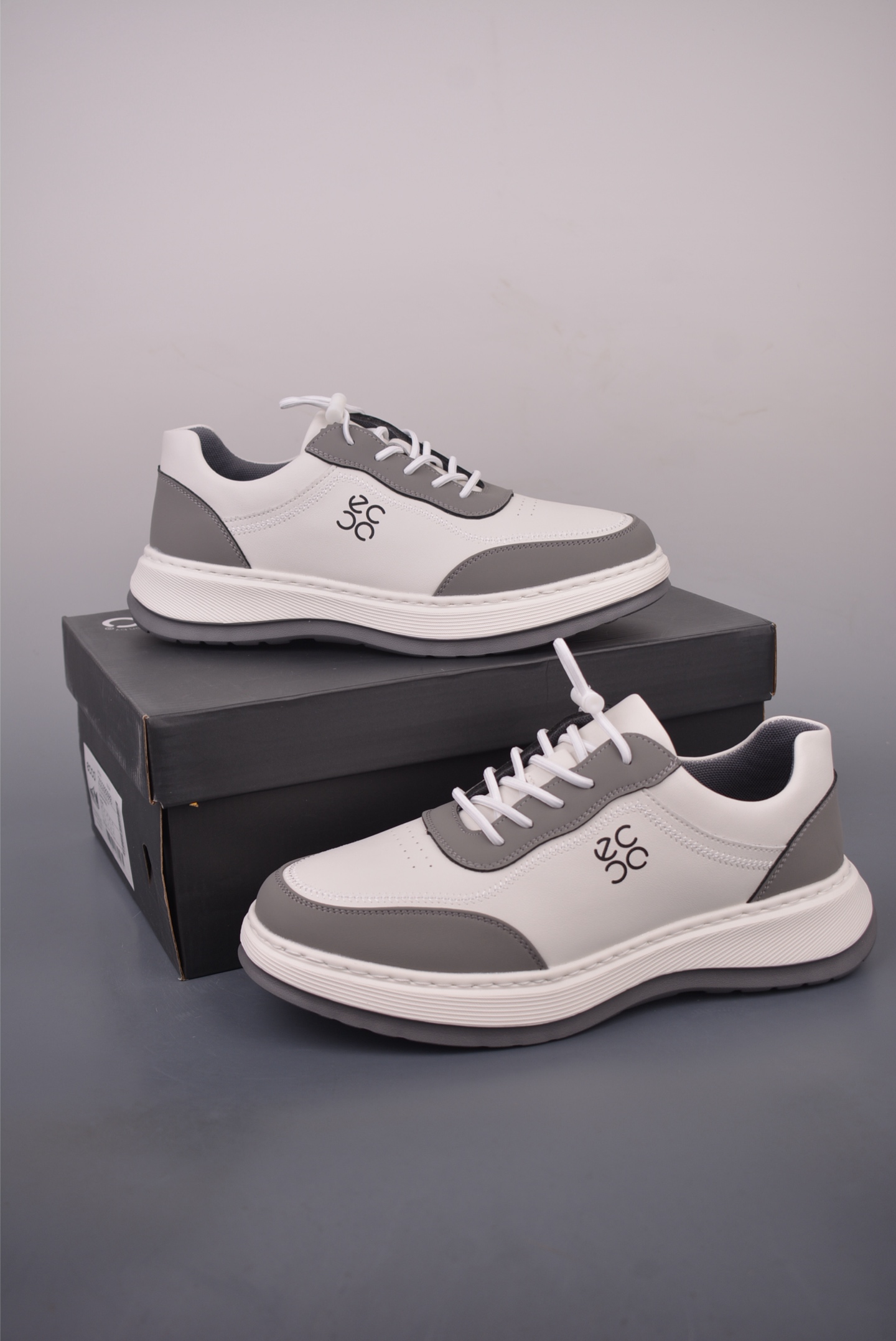 ECCO Men's 2025 New Stitching Sneakers Color Block Street Lightweight Shoes 2 i1760137031622 5372 0 0