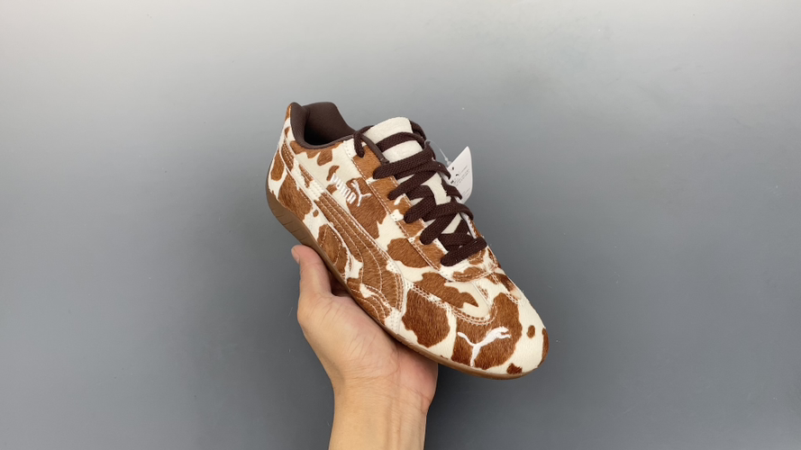 Puma Speedcat OG Sparco Cow Print Sneakers Retro Racing Shoes