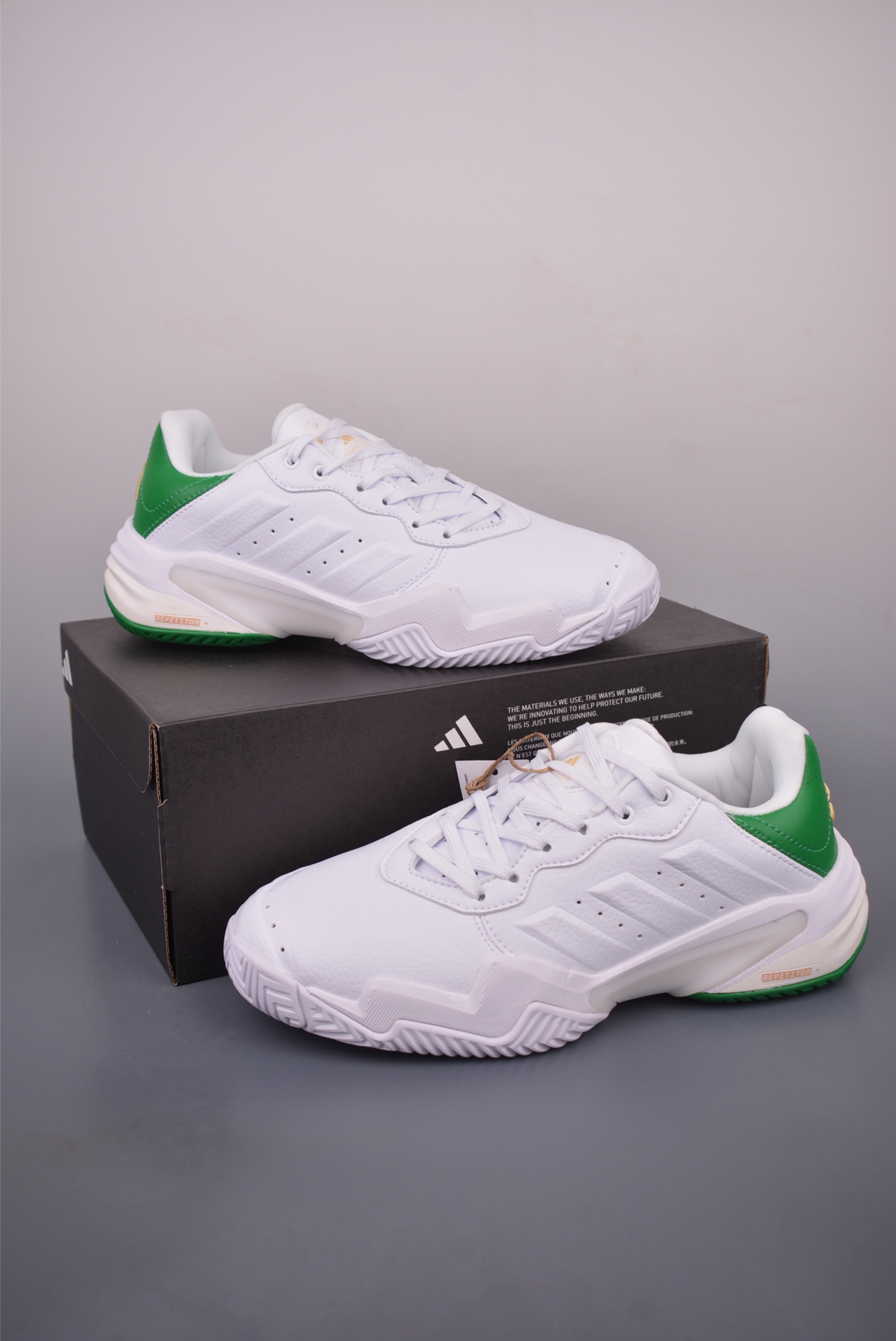 Adidas Barricade 13 M Leather White/Green Men's Tennis Shoes - Size 39-45 6 i1760310951461 7755 0 4