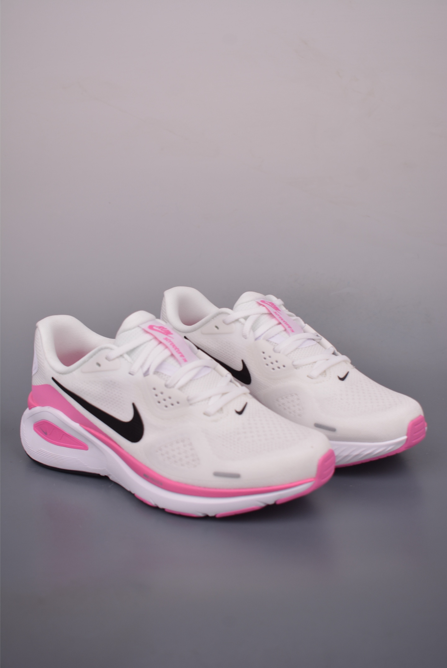 Nike Air Structure 26 Women's Running Shoes - White/Pink, Zoom Cushioning