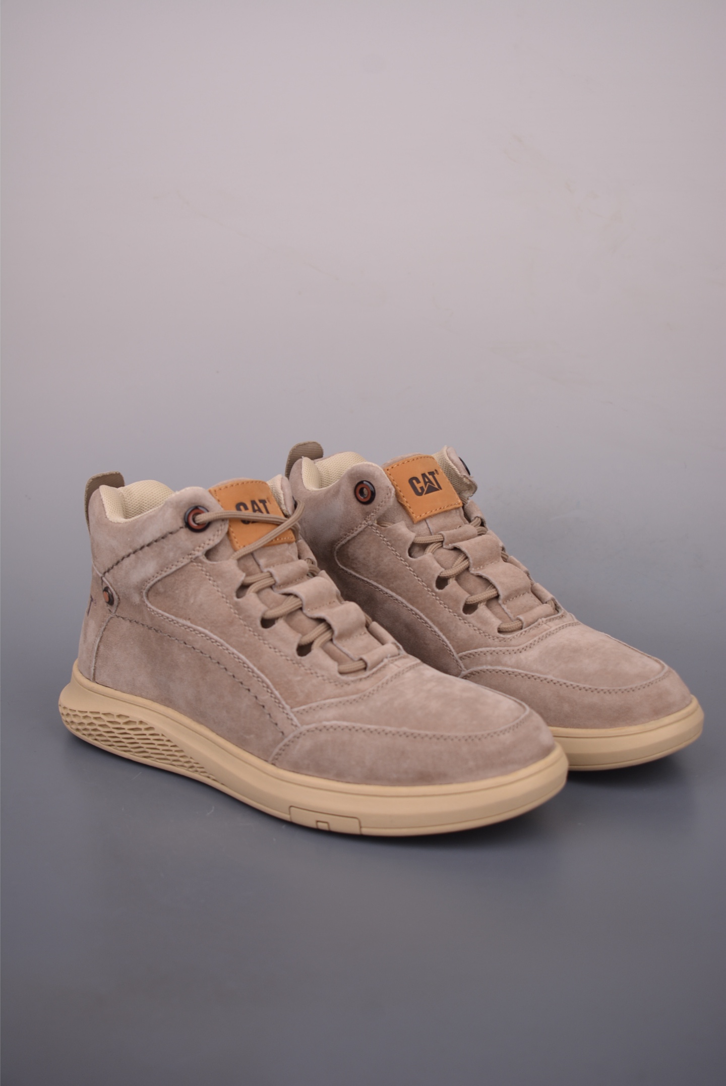 CAT Men's Casual Mid-Top Martin Boots, Genuine Leather, Cold Weather Outdoor Wear