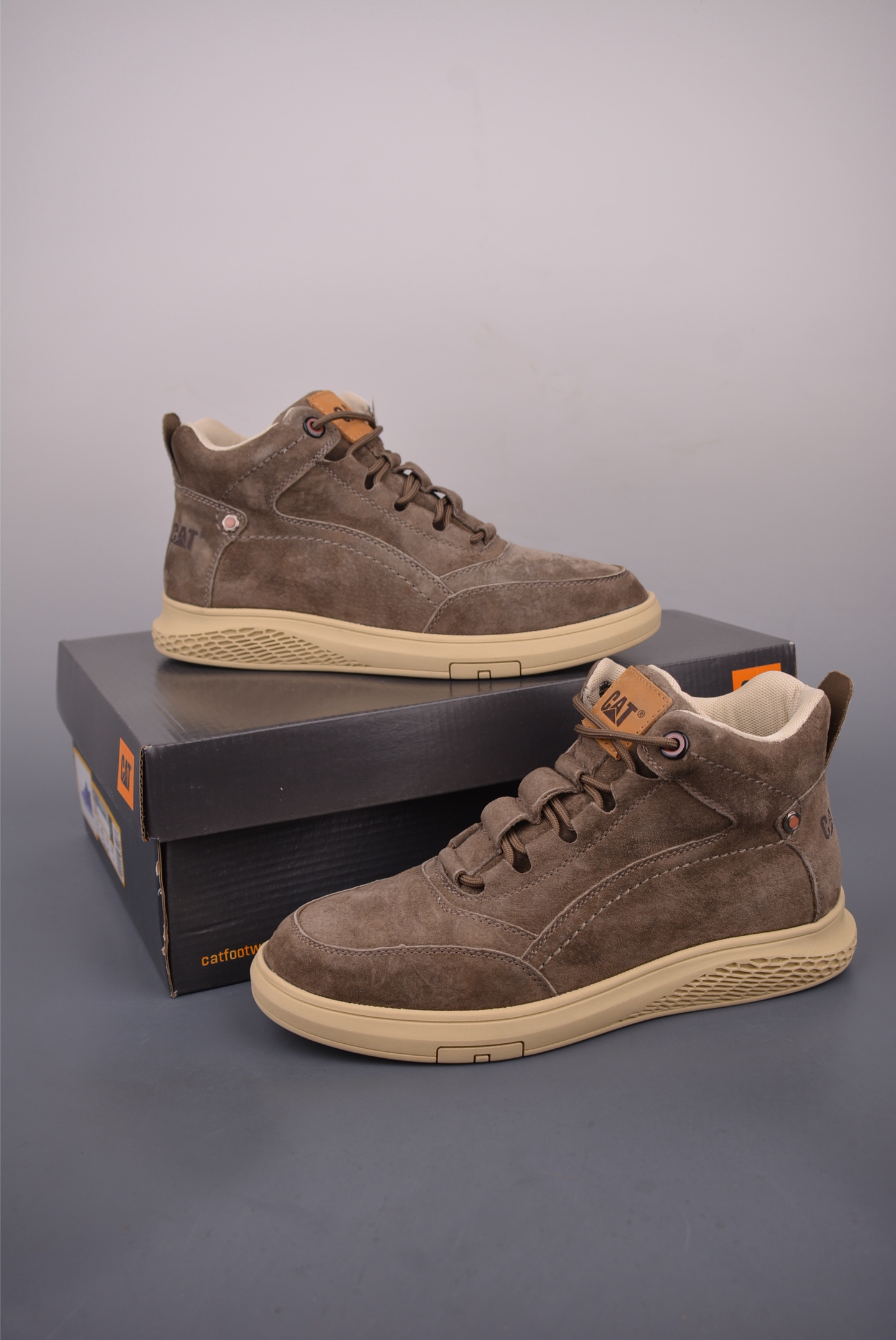 CAT Men's Casual Mid-Top Leather Lace-Up Martin Boots - Outdoor & Comfortable 5 i1760312486978 4804 0 4