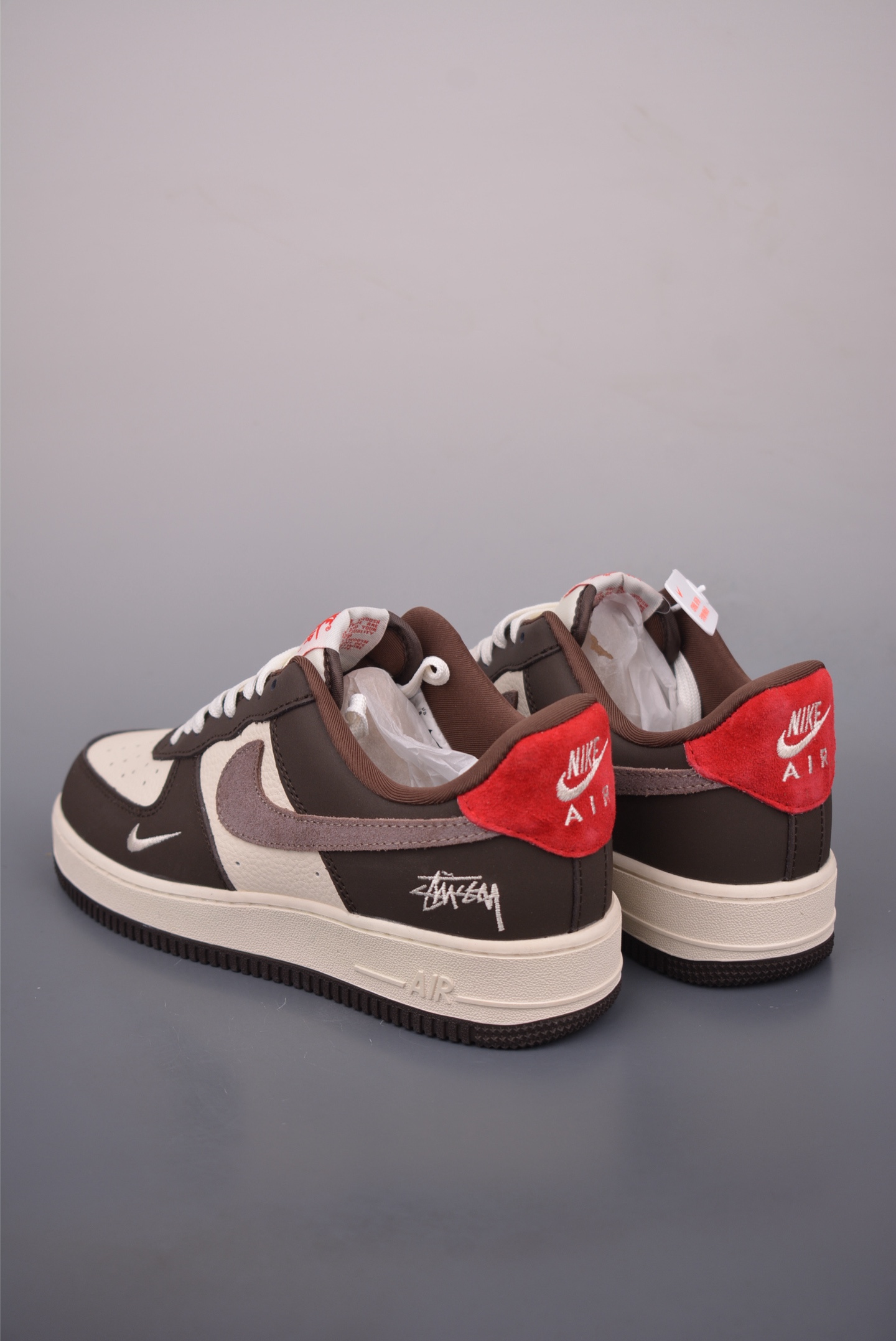 Nike Air Force 1 Low Stussy Fossil Sneakers, Men's Fashionable and Stylish Shoes 3 i1760312757574 7553 0 1