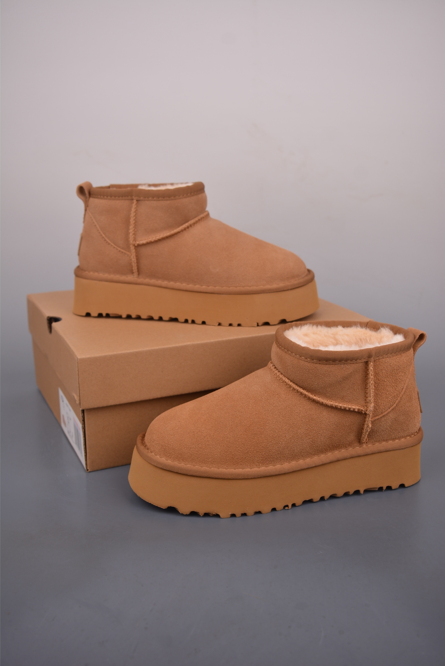 Ugg Mini Thick Platform Ankle Booties, Women's Winter Snow Boots, Suede Upper 6 i1760315114335 5499 0 4