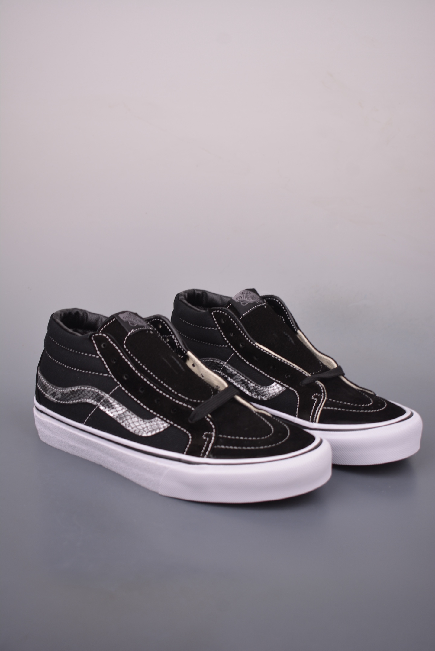 Vans Sk8-Mid Reissue SF Black Snake Stripe Canvas Skate Shoes 1 i1760486643343 2165 0 0