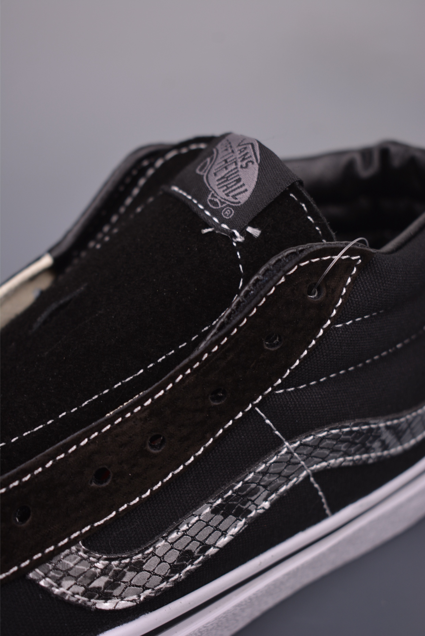 Vans Sk8-Mid Reissue SF Black Snake Stripe Canvas Skate Shoes 7 i1760486645577 848 0 6