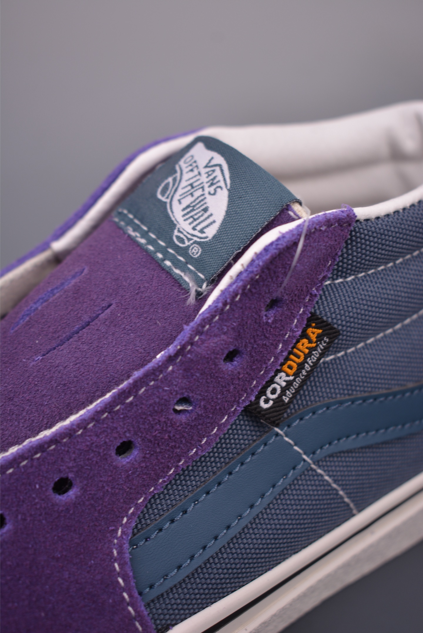 Vans SK8-Mid 蓝紫拼接 范斯复古中帮硫化帆布鞋