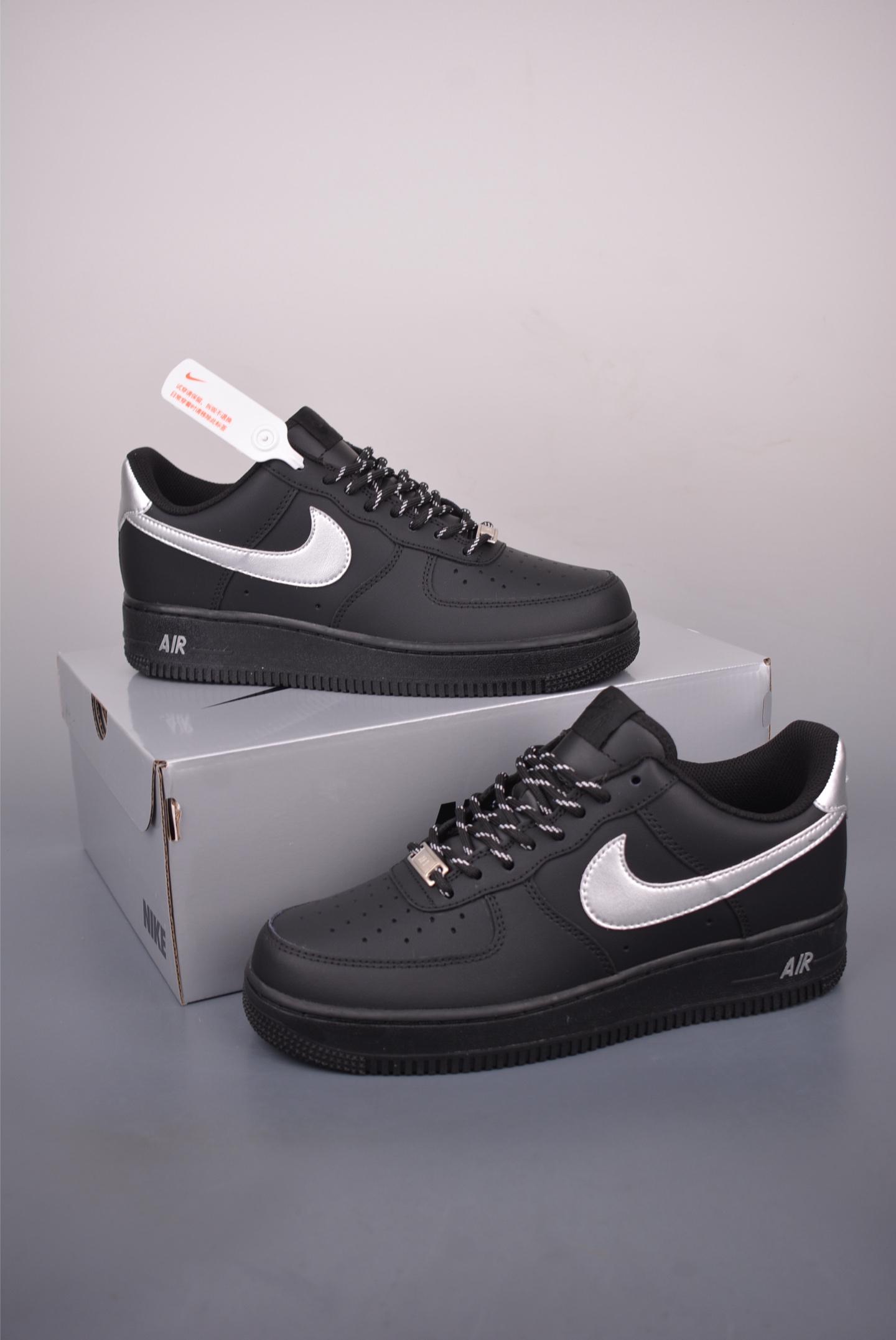 Nike Air Force 1 Low Black Silver - Original Version - All Sizes Available 6 i1760487946420 2505 0 4