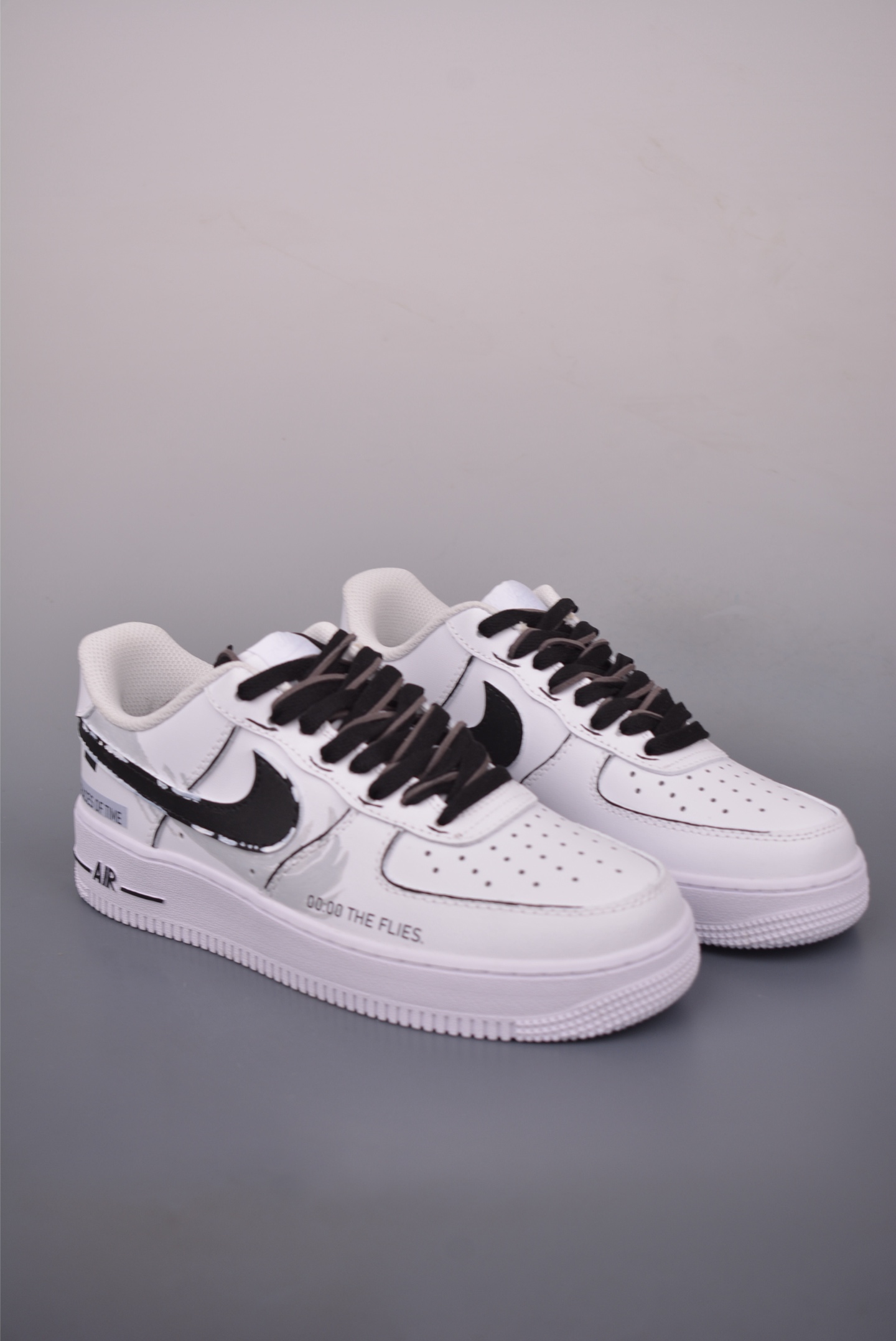 Nike Air Force 1 Low 'Traces of Time' White/Black Sneakers - CW2288 111K