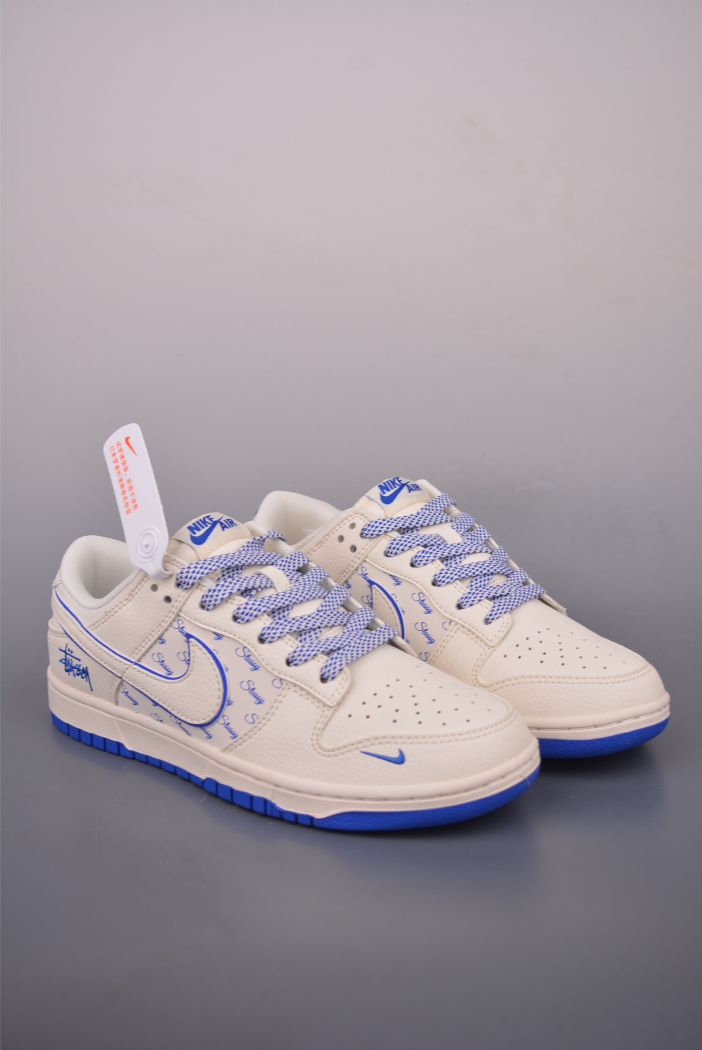 Nike SB Dunk Low Stussy Cream Blue Sneakers, Premium Leather, All Sizes 2 i1760527607173 4178 0 0