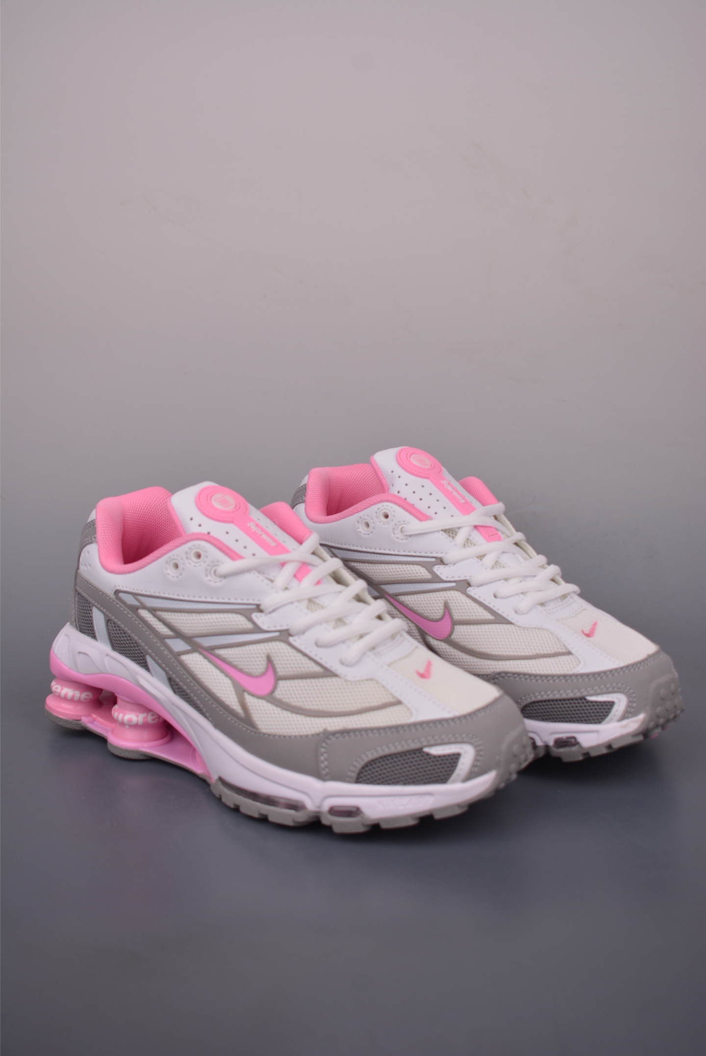 Nike Shox Ride 2 SP x Supreme Women's Running Shoes White Pink DN1615