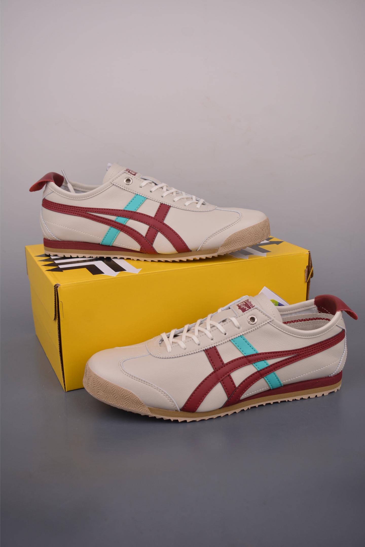 Onitsuka Tiger Mexico 66 SD Cream/Maroon Leather Sneakers - Size 36-45 5 i1760555413640 4275 0 4