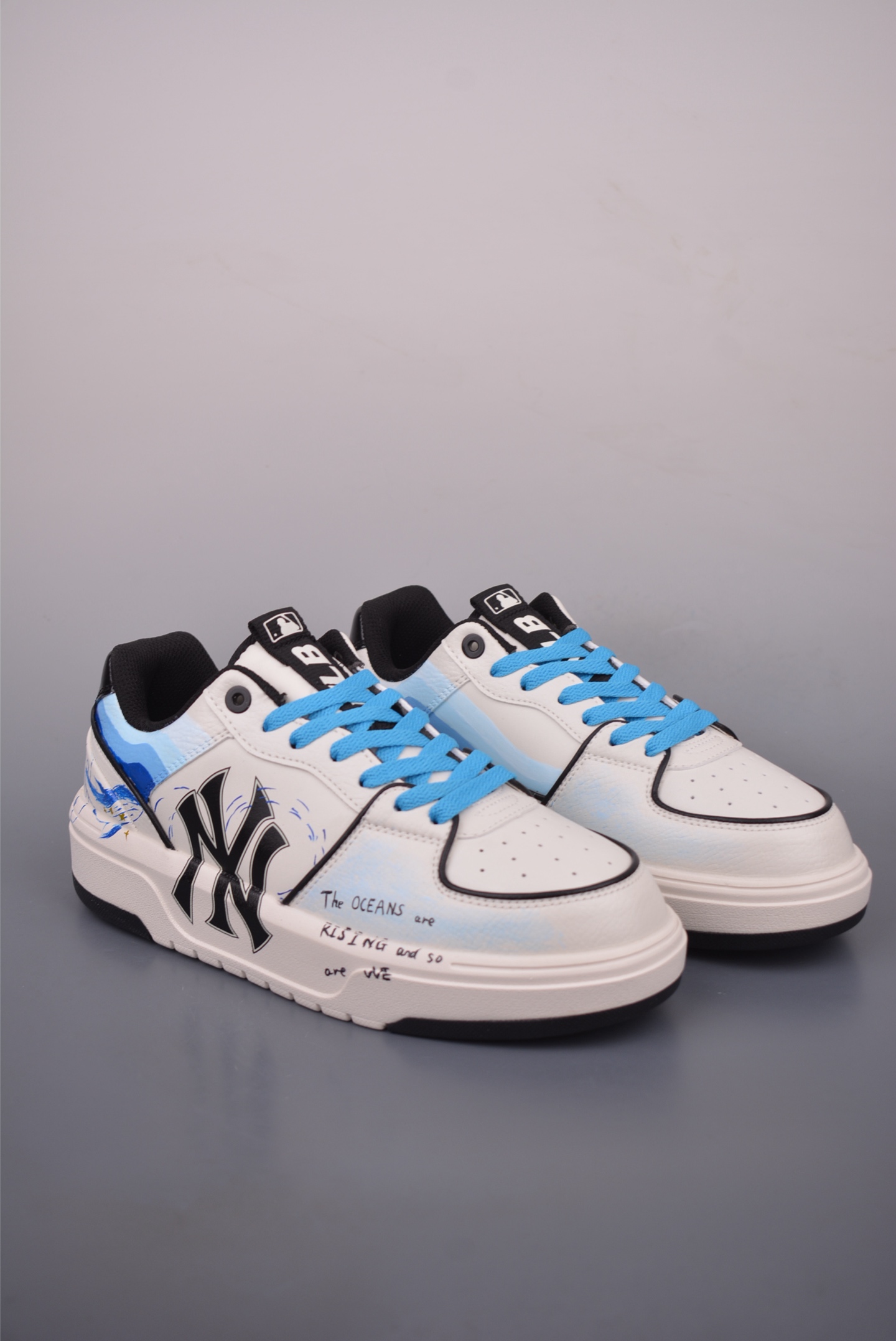 MLB NY Yankees Graffiti Chunky Sneakers Height Increasing Casual Shoes