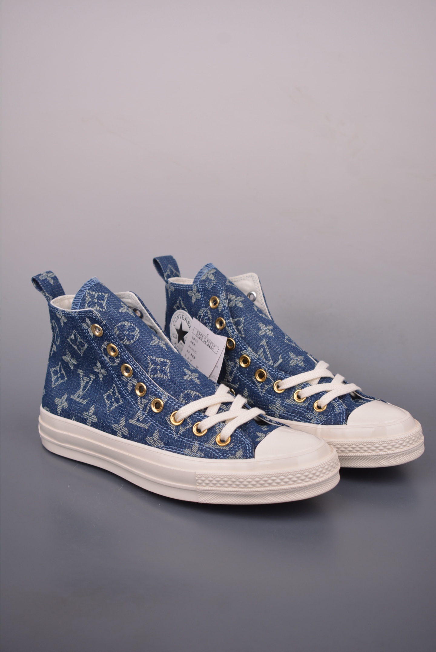 Converse X Louis Vuitton 1970s Denim Blue High-Top Sneakers