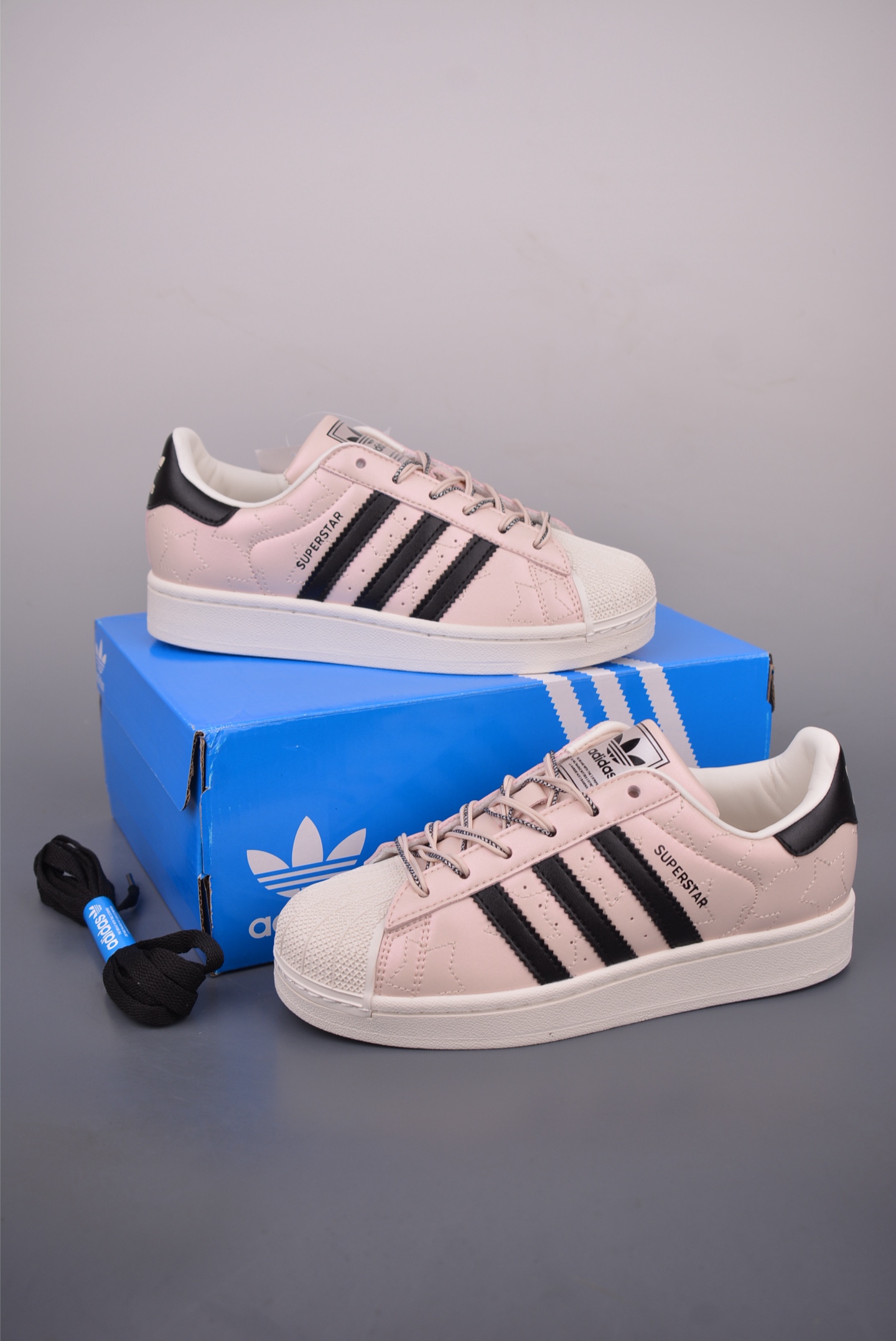Adidas Originals Superstar Women's Light Pink and Black Leather Sneakers 6 i1760739154503 5633 0 4