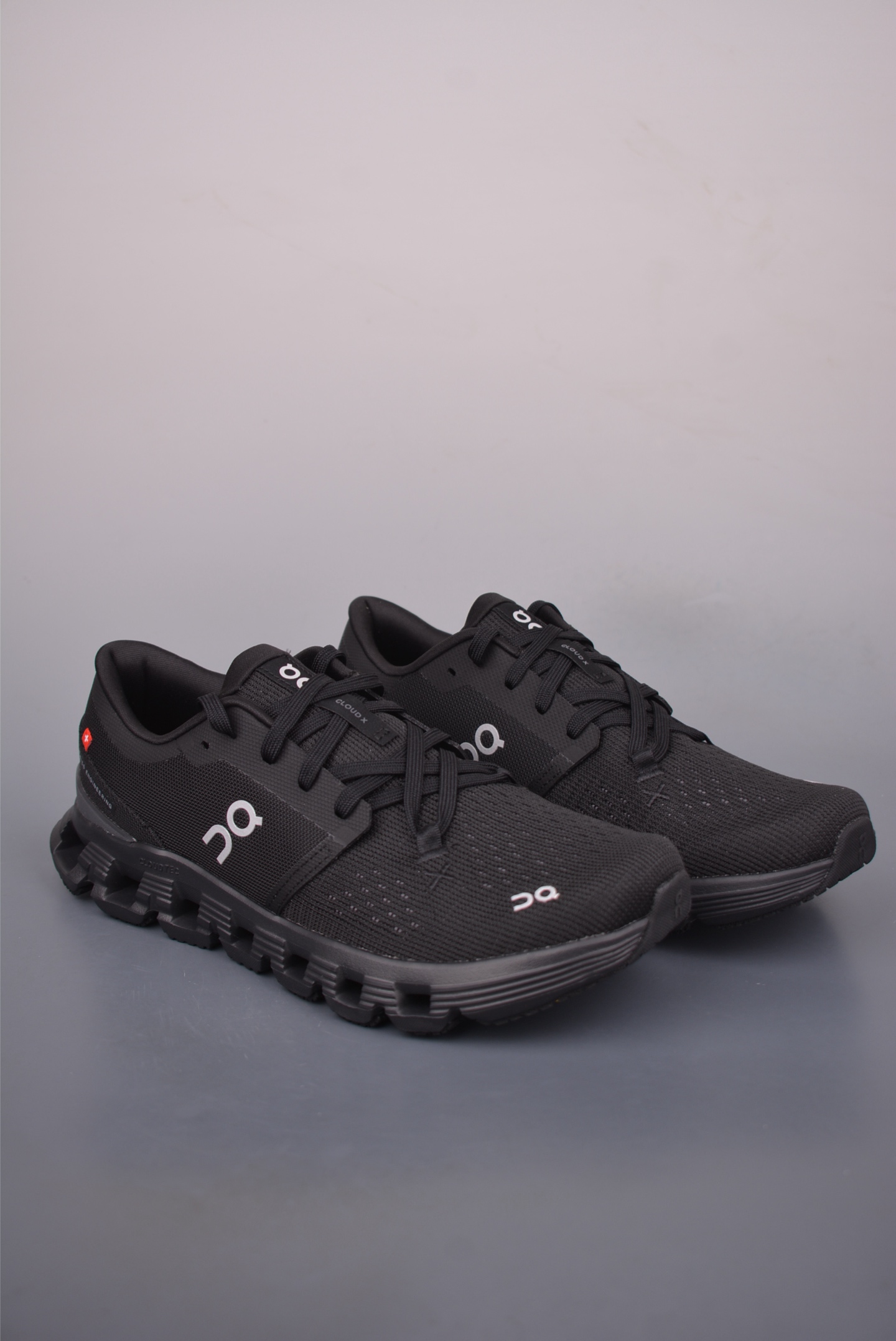 On Running Cloud X 4 Black Edition Lightweight Running Shoes