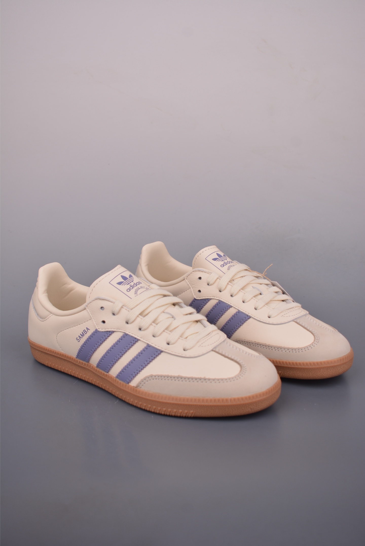 Adidas Samba OG Cream White Lilac Classic Sneakers Shoes JS13623137