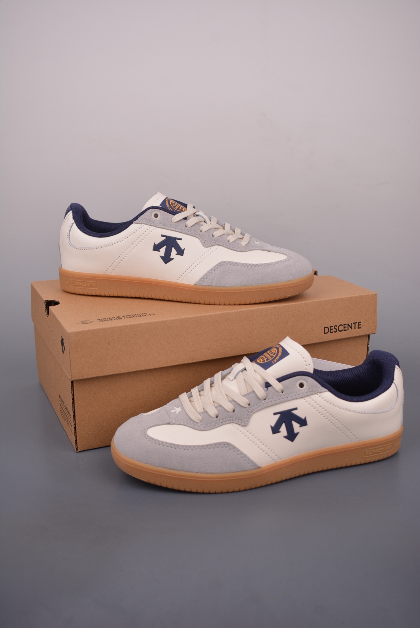 Descente EDGE COURT RETRO Fashion Sneakers, Leather Upper, Retro Style 5 i1760855597616 6081 0 4