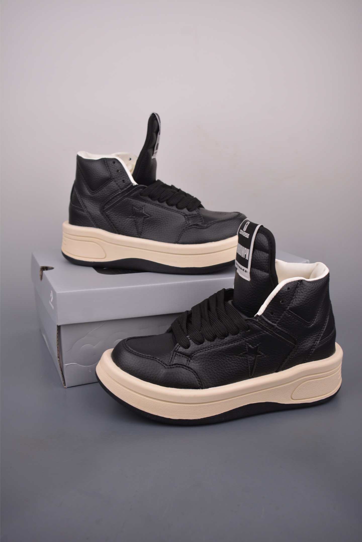 Rick Owens DRKSHDW x Converse Cream High-Top Sneakers, Avant-Garde Style 2 i1760862514252 2350 0 4