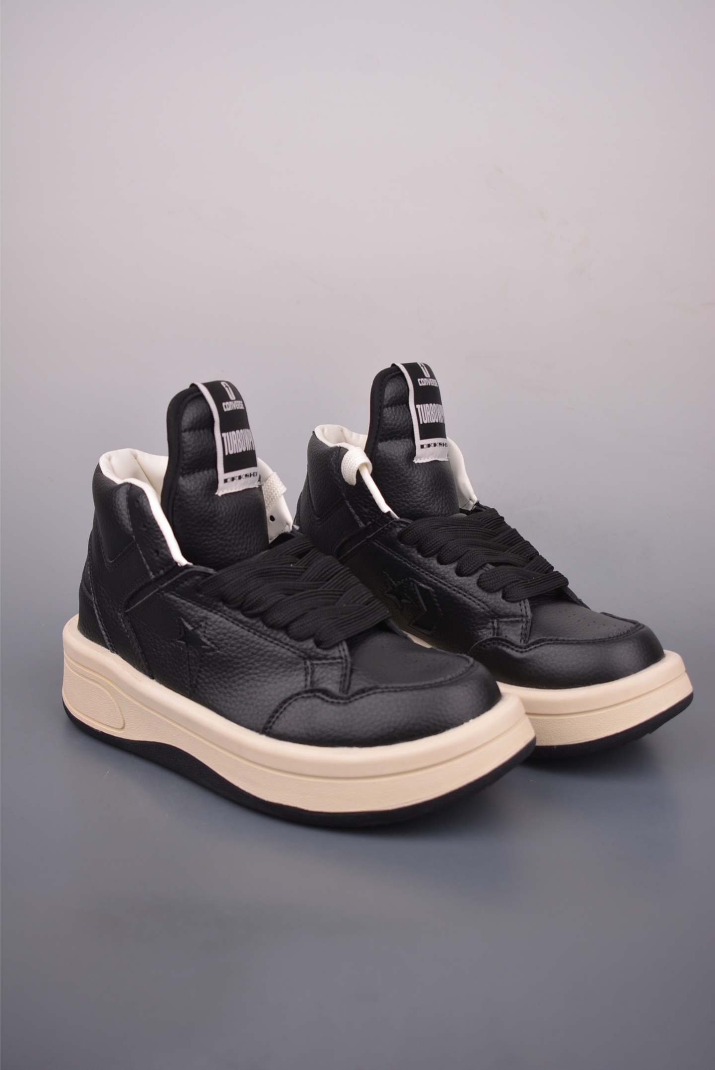 Rick Owens DRKSHDW x Converse TURBOWPN High Black Sneakers