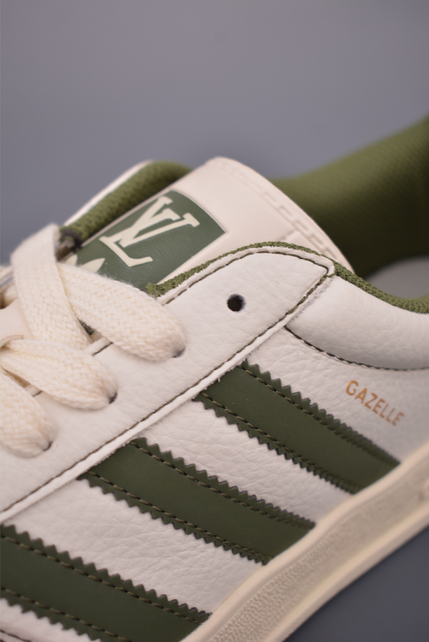 Adidas Gazelle Cream White and Dark Green Sneakers 8 i1760919685545 9795 0 8