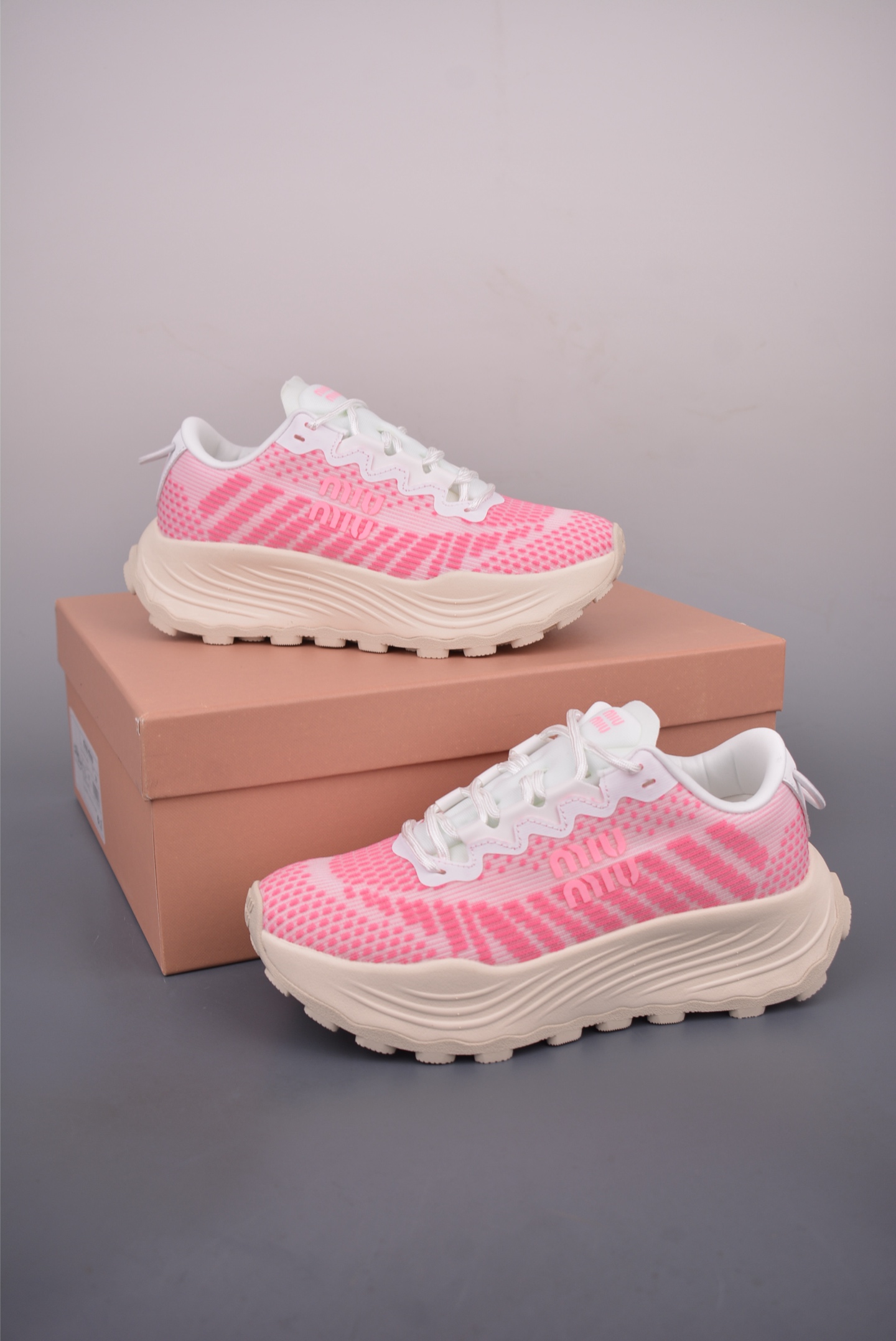 Miu Miu Women's Mesh Chunky Platform Sneakers - Comfortable, Chic, and Elevated 4 i1761084878460 9346 0 2