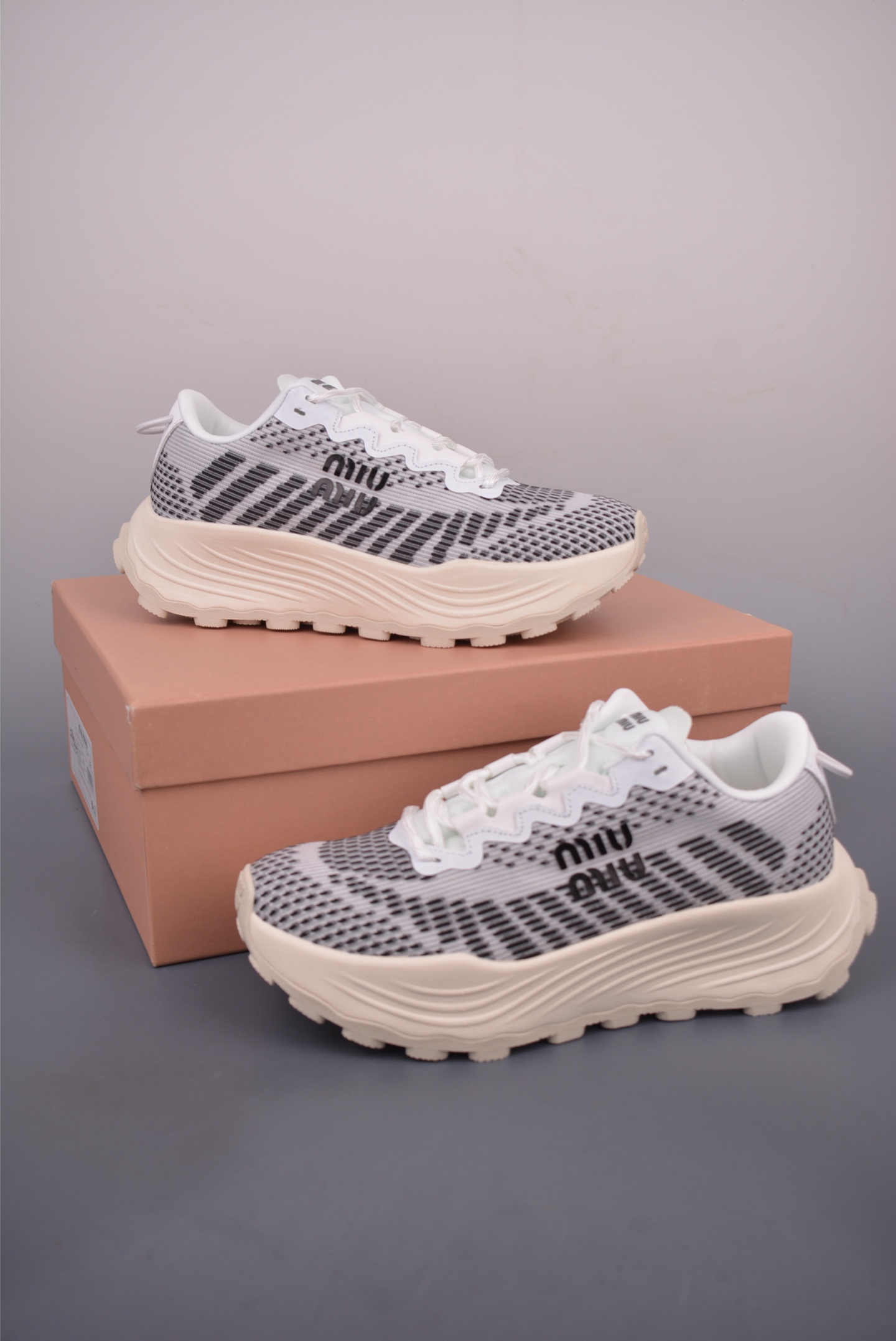 Miu Miu Women's Mesh Chunky Platform Sneakers - Comfortable, Chic, and Elevated