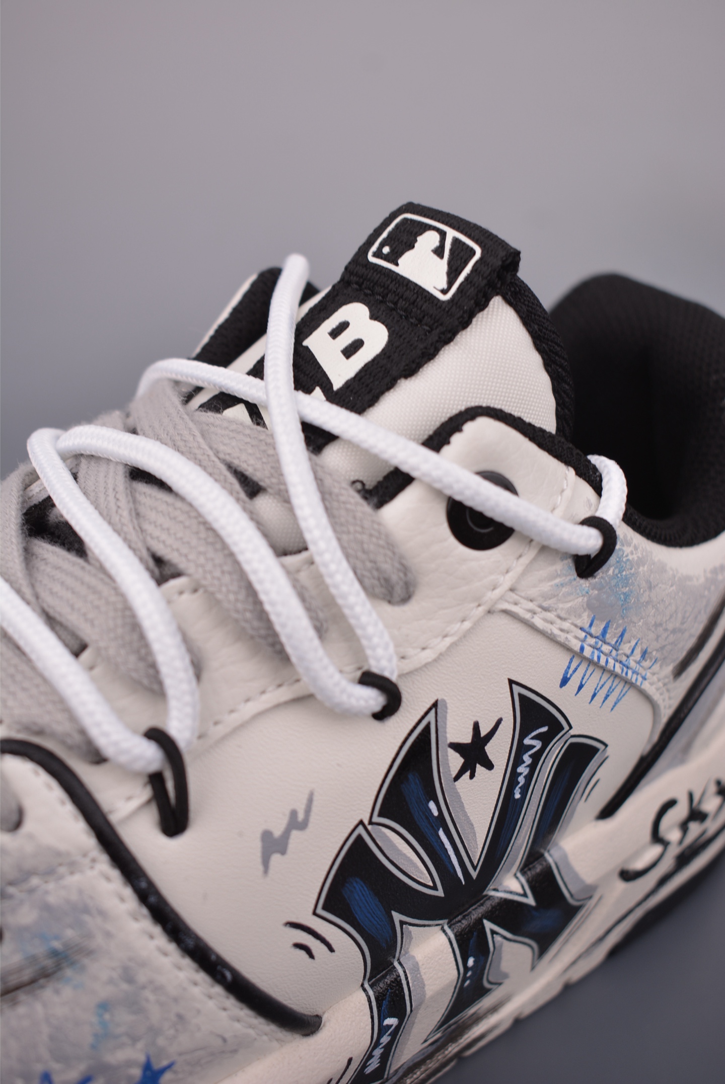 280 MLB NY 印花网红老爹鞋 涂鸦恶作剧 内增高6cm 3ASXCA12N