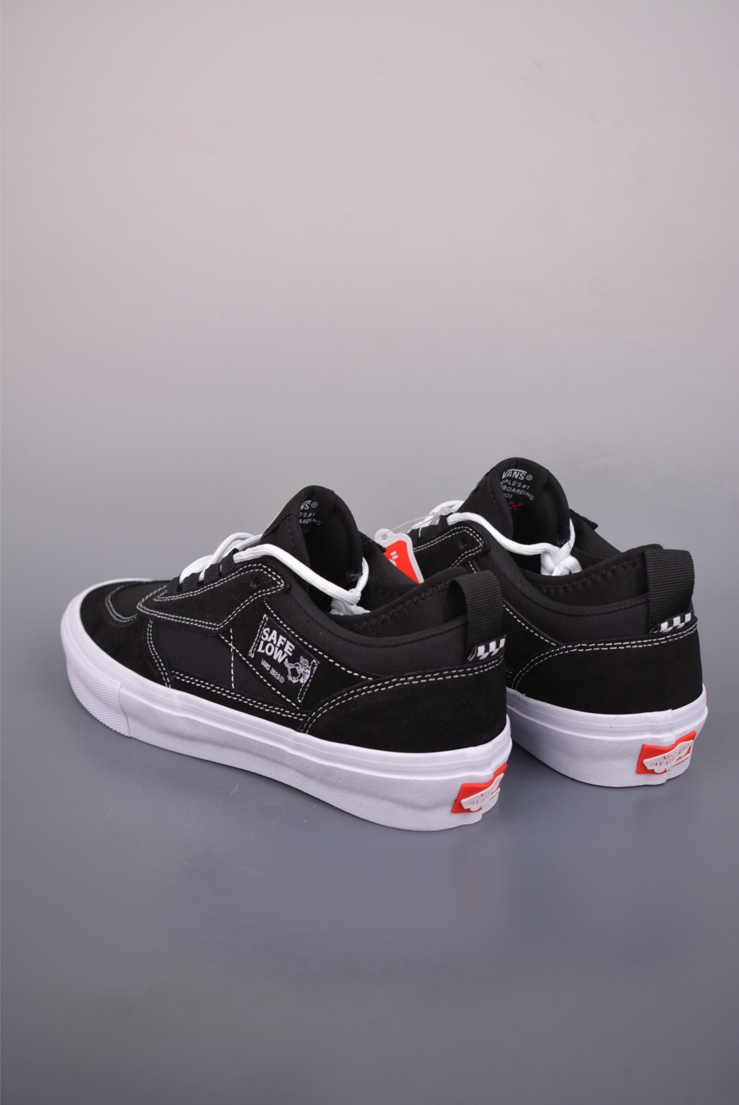 180 Vans Skate Safe Low 黑白 哈弗低帮轻便滑板鞋 VN000EEHBKA