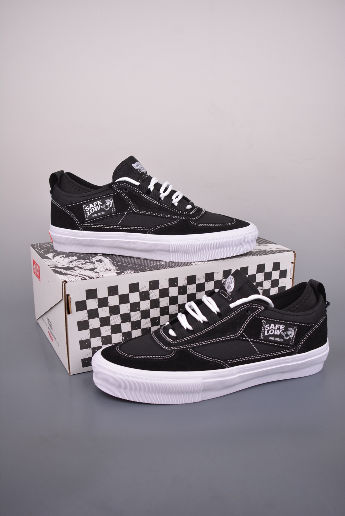 180 Vans Skate Safe Low 黑白 哈弗低帮轻便滑板鞋 VN000EEHBKA