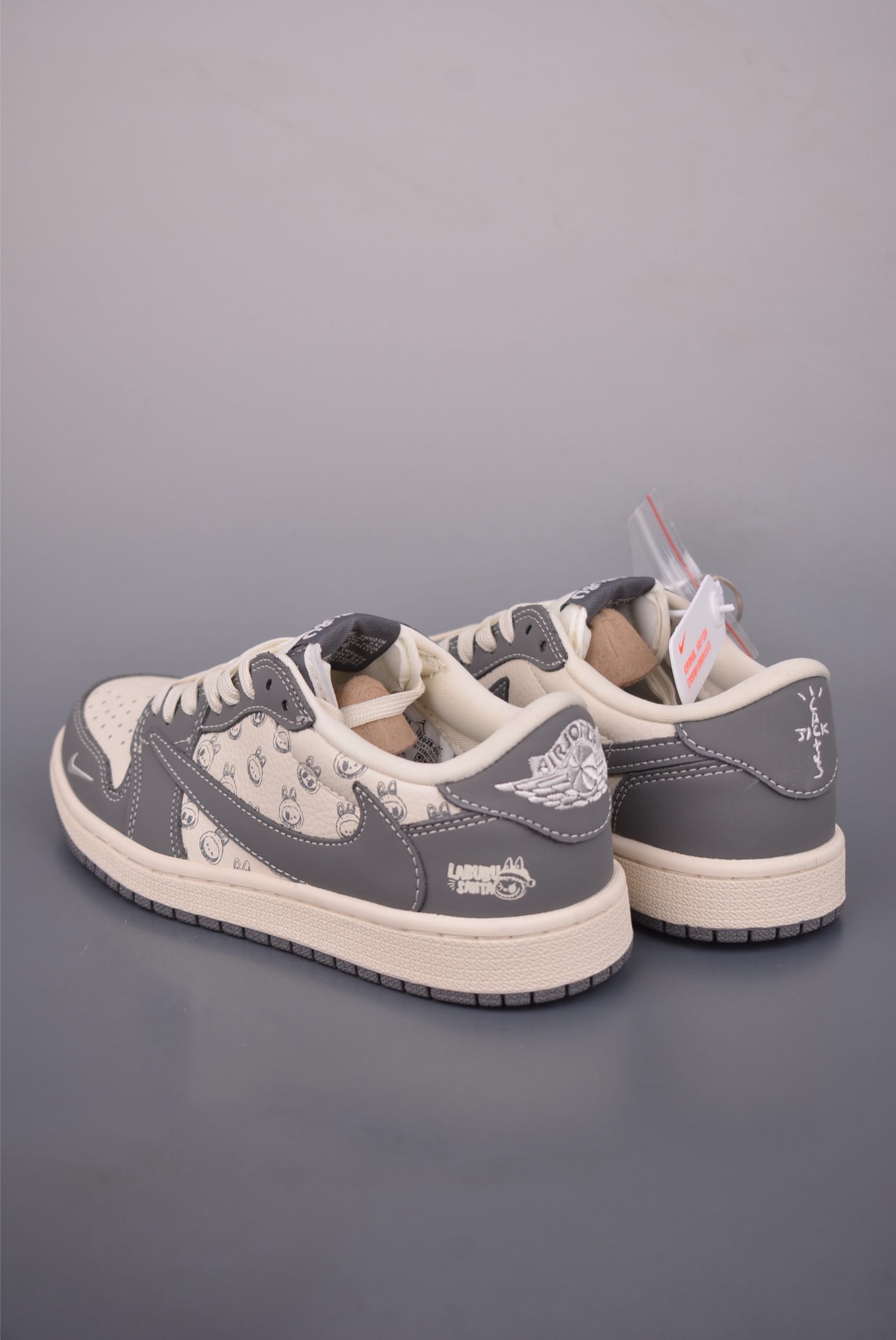 260 Fragment x Travis Scott x Labubu Air Jordan 1 Low 解构鞋带 三方联名倒钩 LD2028-055