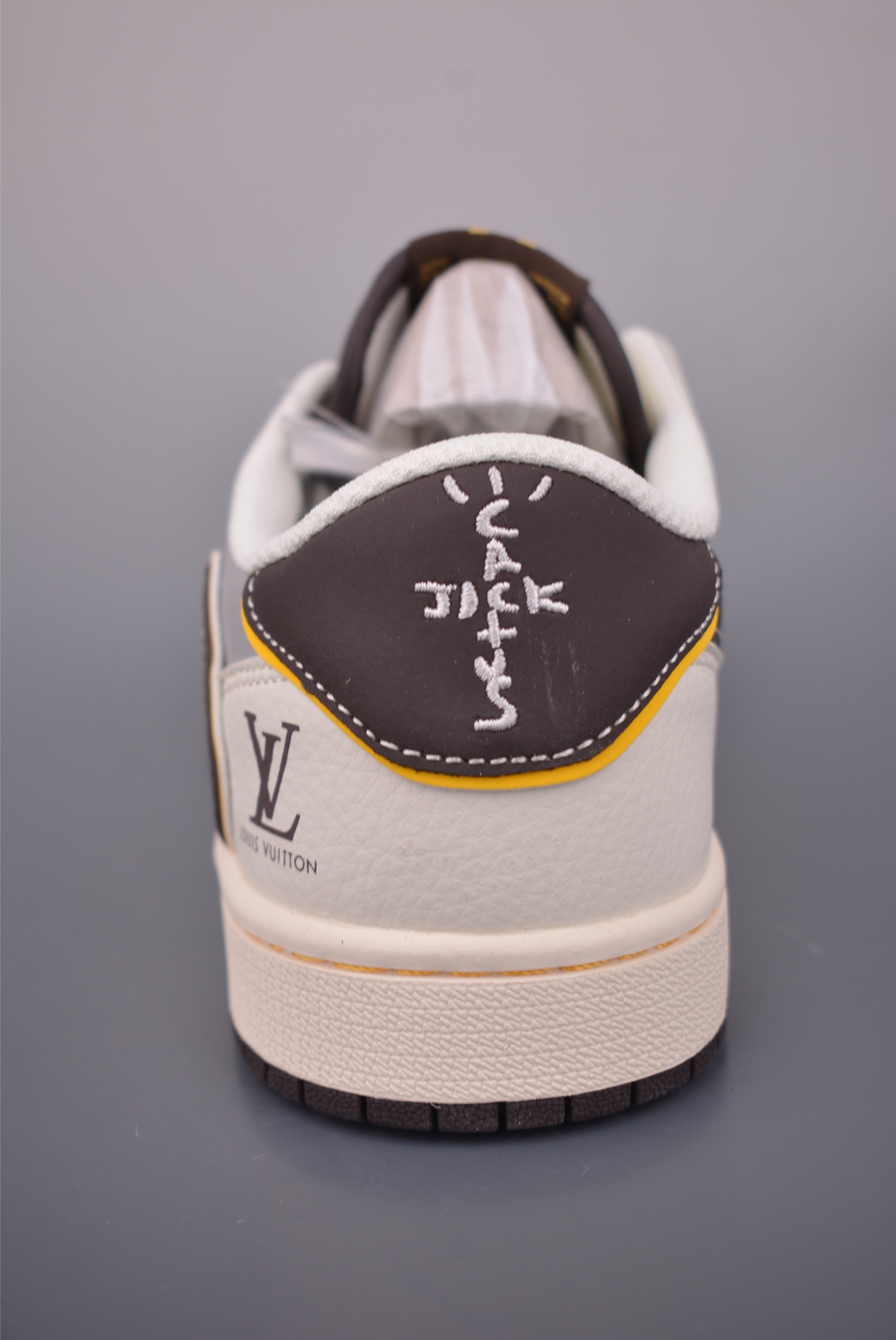 260 Fragment x Travis Scott x LV Air Jordan 1 Low 解构鞋带 三方联名倒钩 ZY1618-011