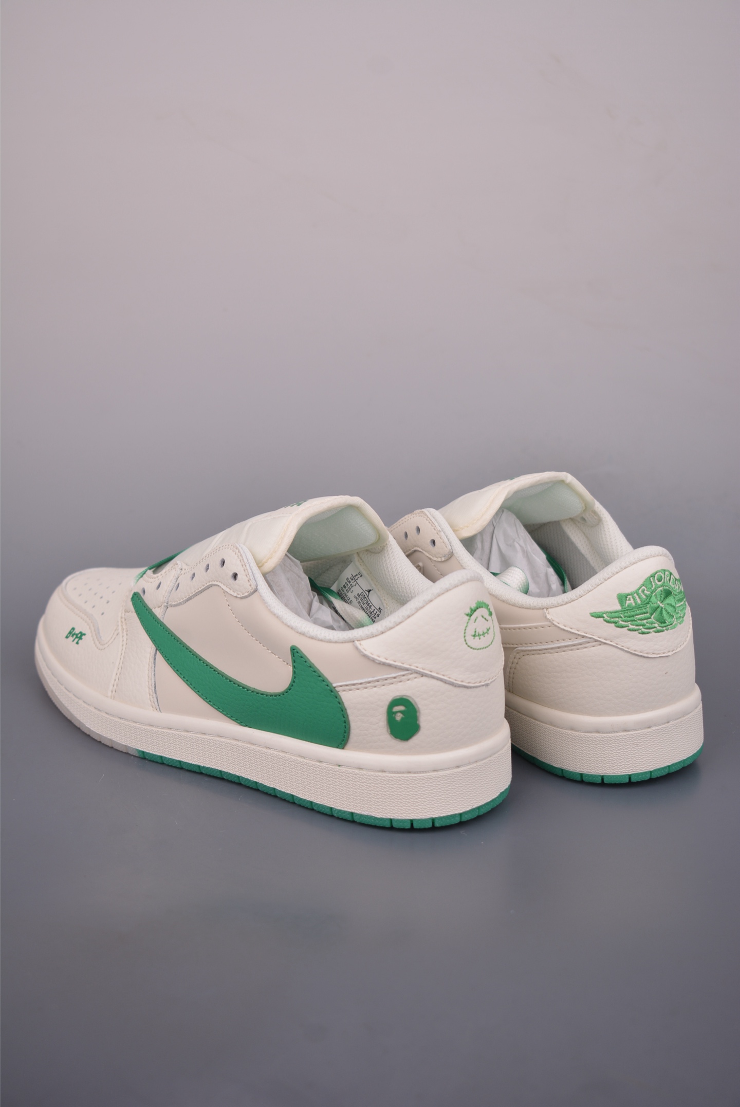 Fragment x Travis Scott x 猿人头 Air Jordan 1 Low 解构鞋带 三方联名倒钩 DM7866-116